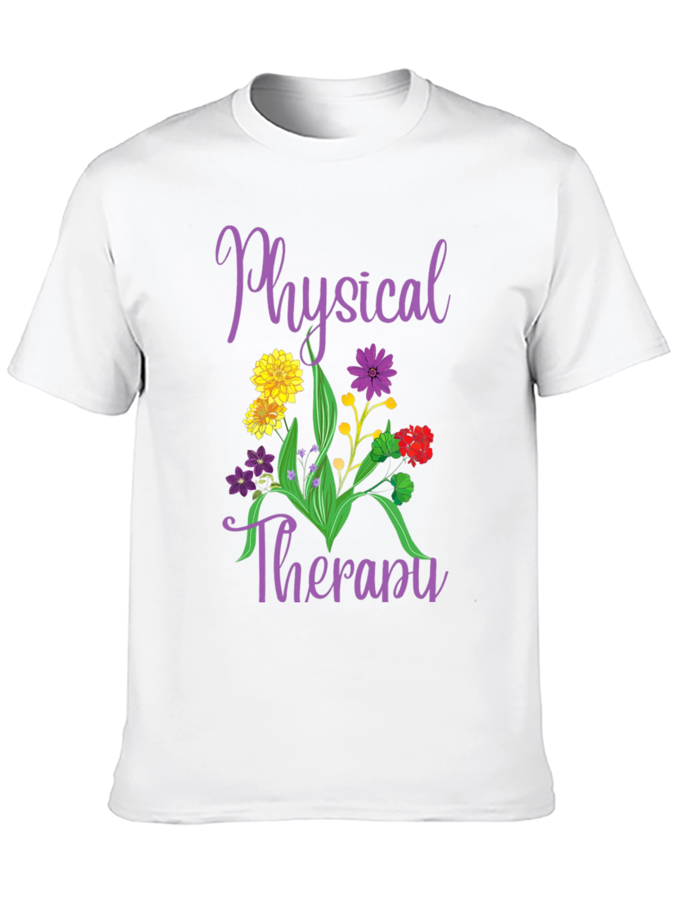 Physical Therapy Floral Graphic Tee