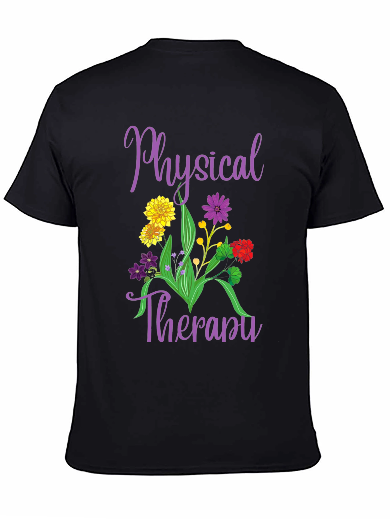 Physical Therapy Floral Graphic Tee