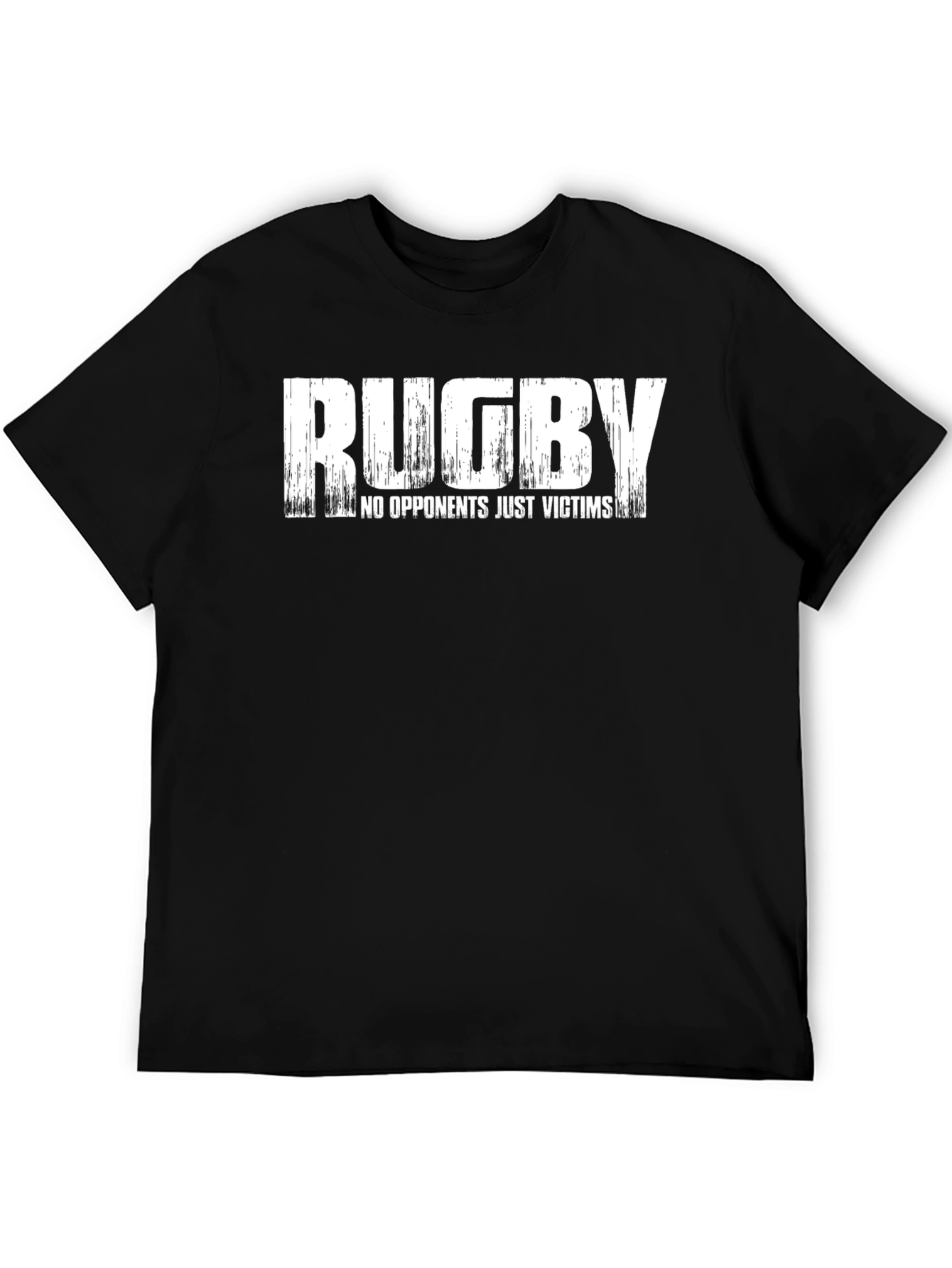 Rugby No Opponents Just Victims Black Graphic Tee