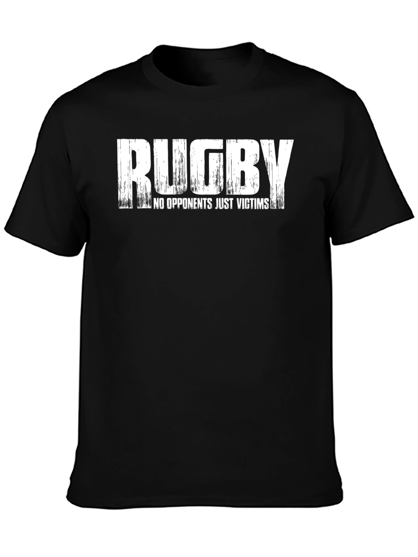Rugby No Opponents Just Victims Black Graphic Tee