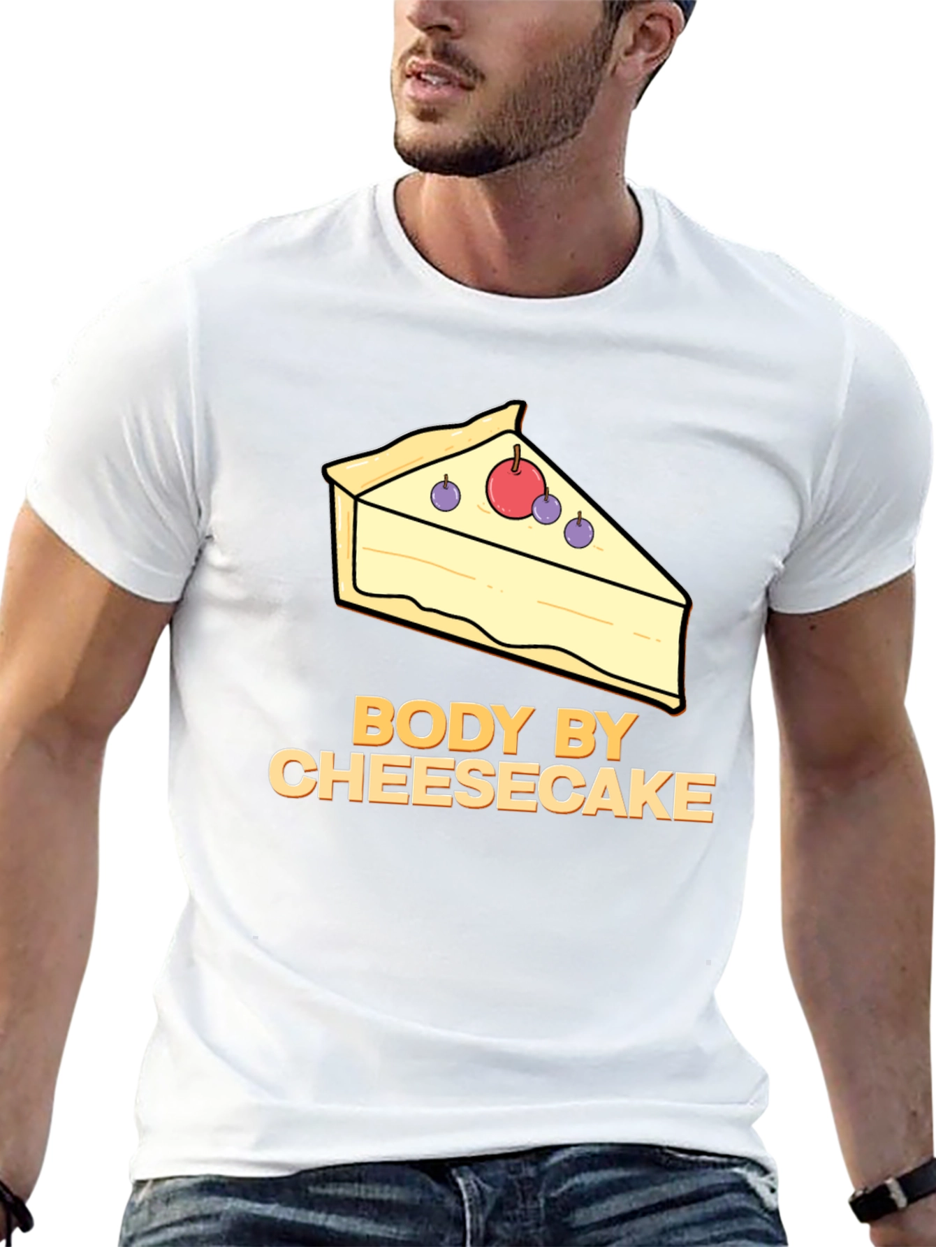 Body by Cheesecake T-Shirt - Funny Foodie Tee