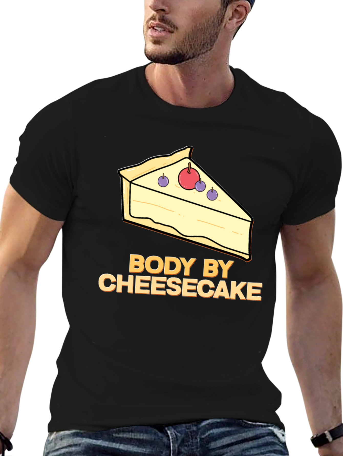 Body by Cheesecake T-Shirt - Funny Foodie Tee