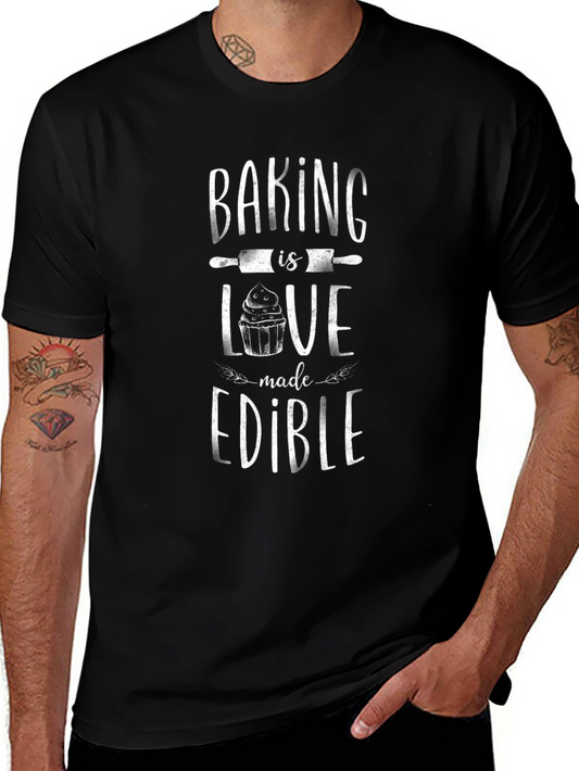 Baking is Love Made Edible Black Graphic Tee