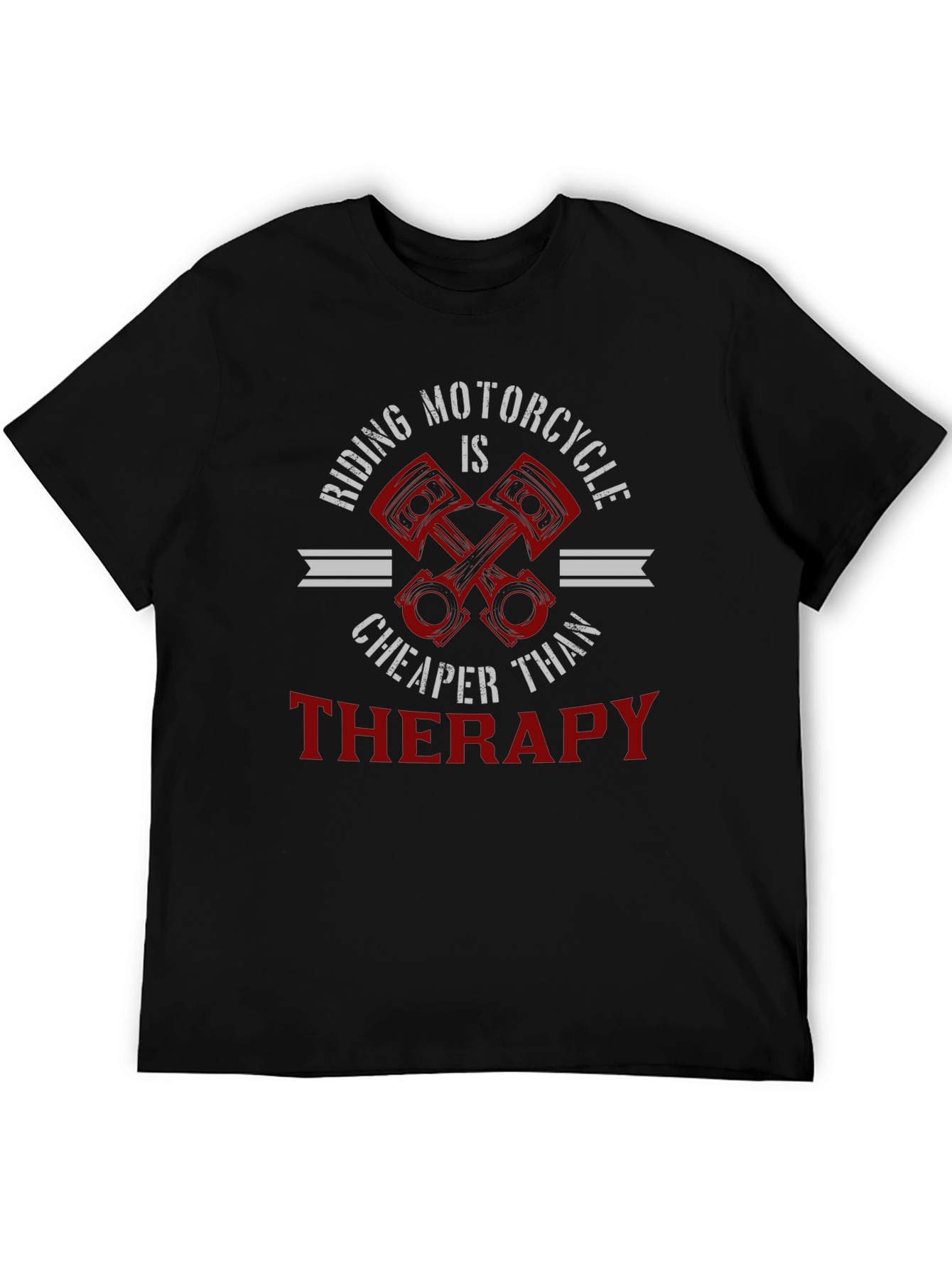 Riding Motorcycle Therapy Graphic T-Shirt