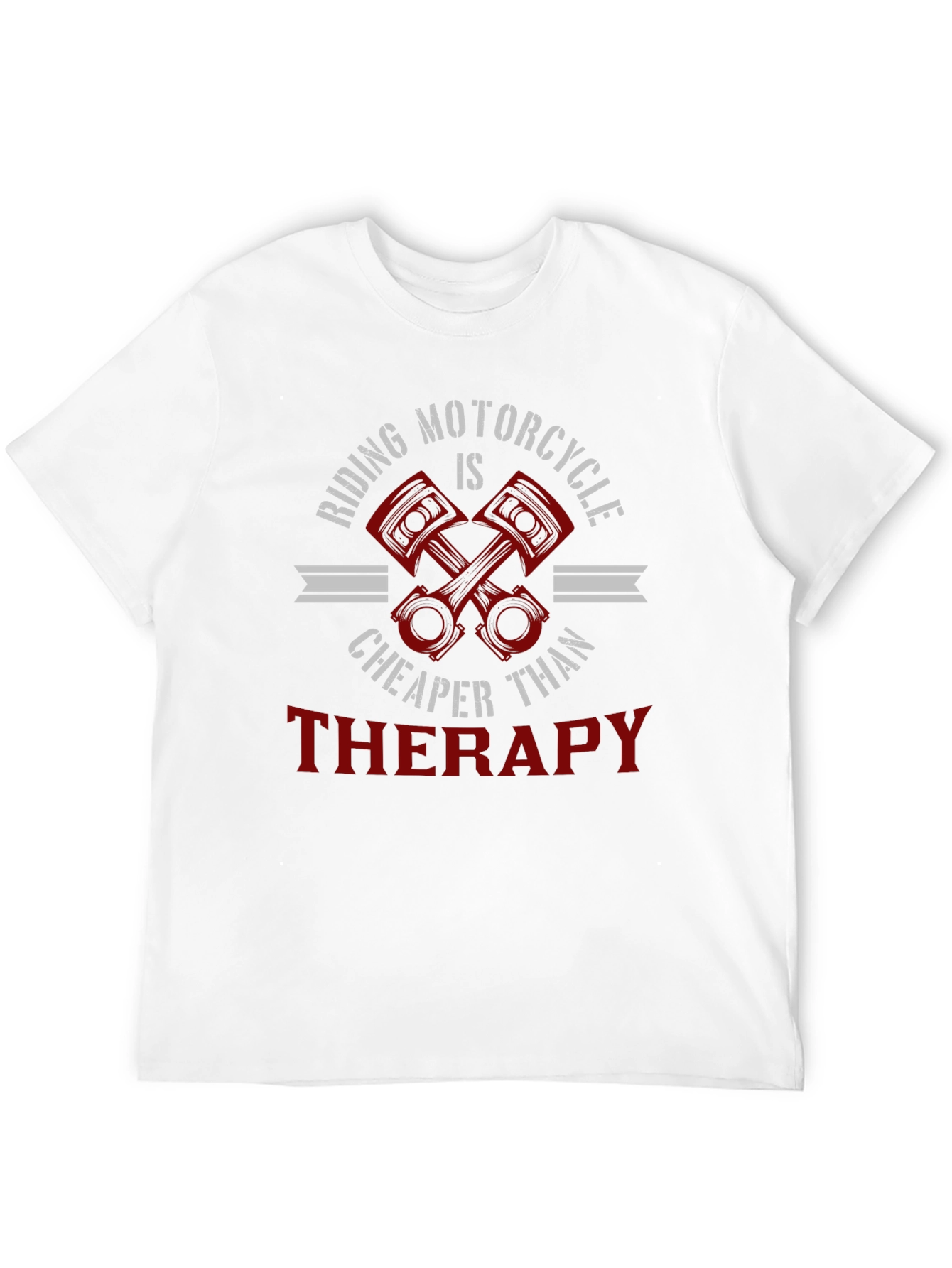 Riding Motorcycle Therapy Graphic T-Shirt