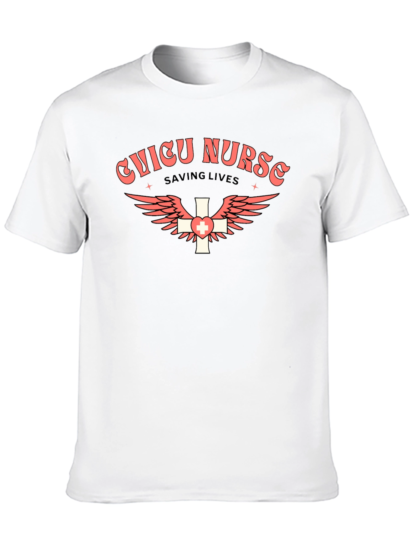 CNICU Nurse Saving Lives Black Tee