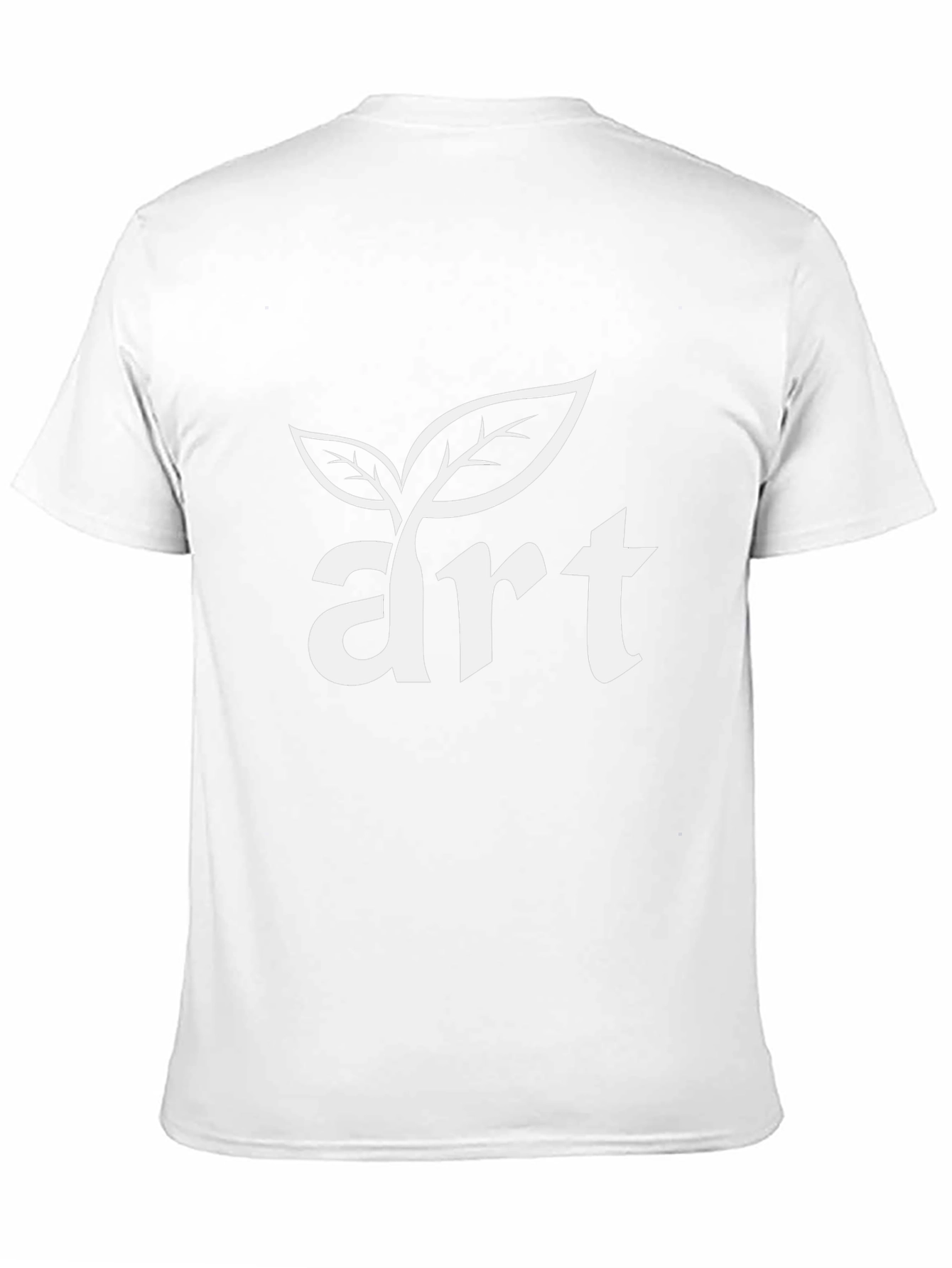 Art Leaf Design Black T-Shirt