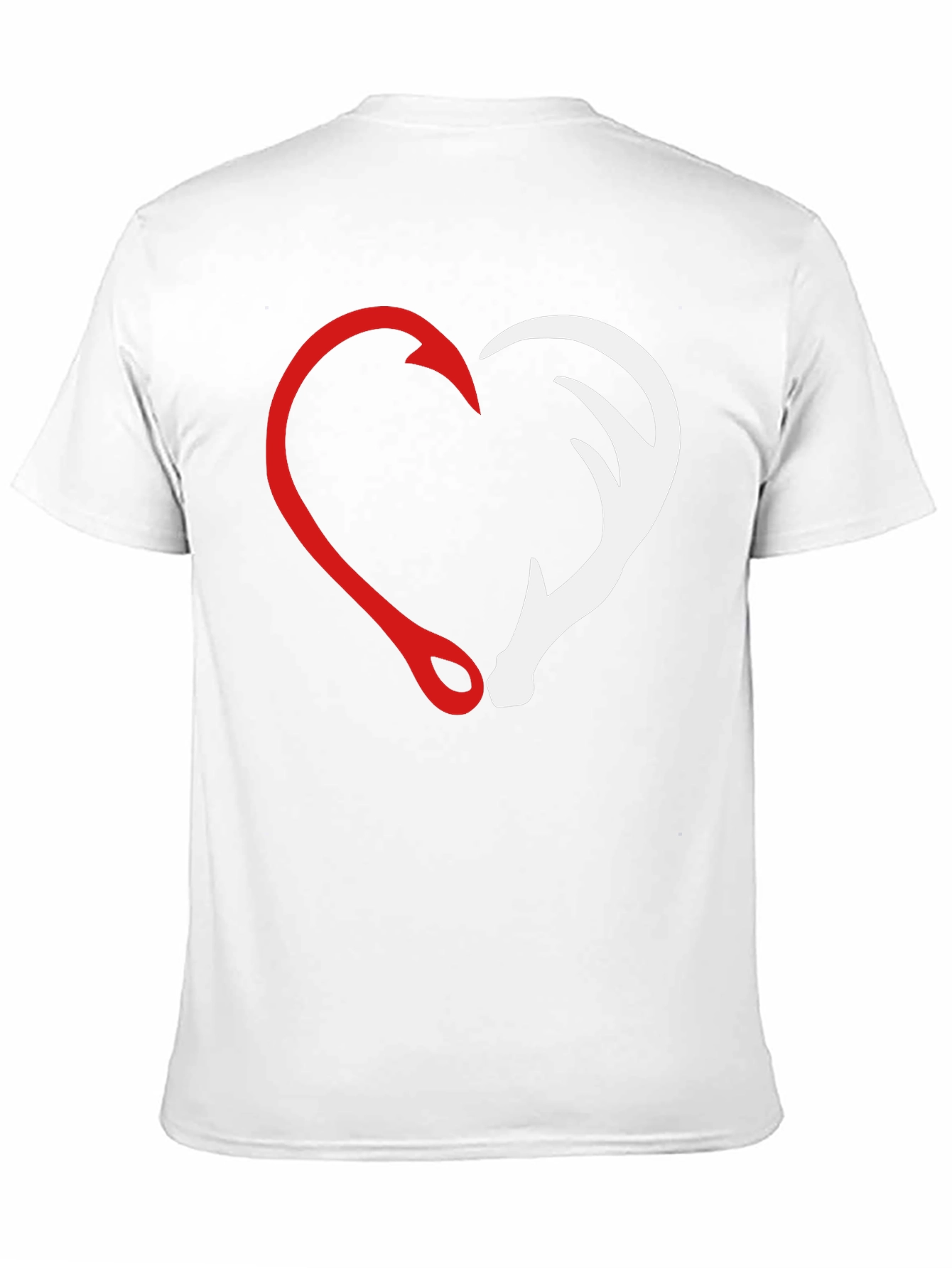 Hunting Fishing Heart Graphic T-Shirt