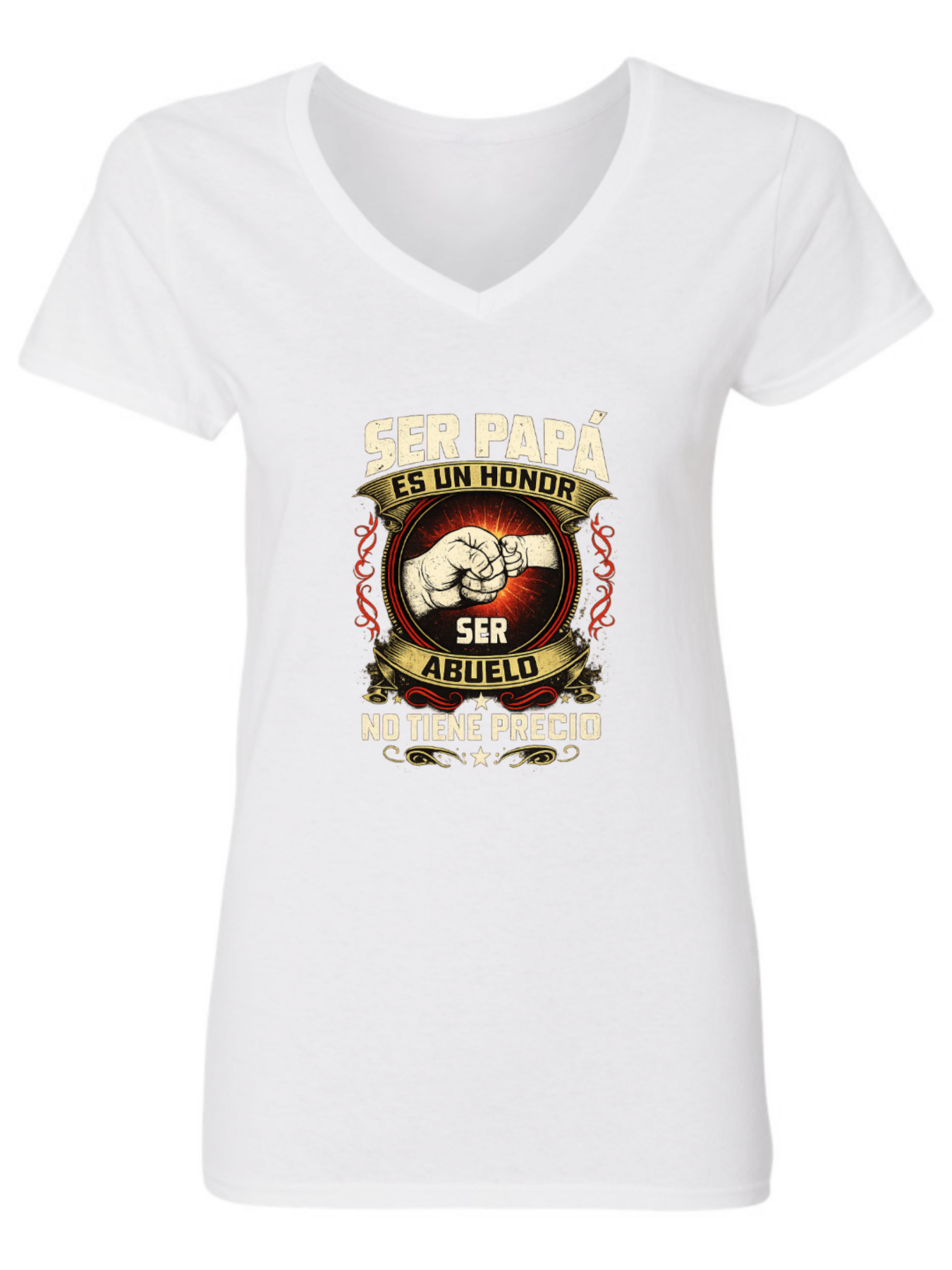 Women’s “Ser Papá, Ser Abuelo” Vintage Graphic T-Shirt – Premium Cotton Family Pride Tee（hj36）