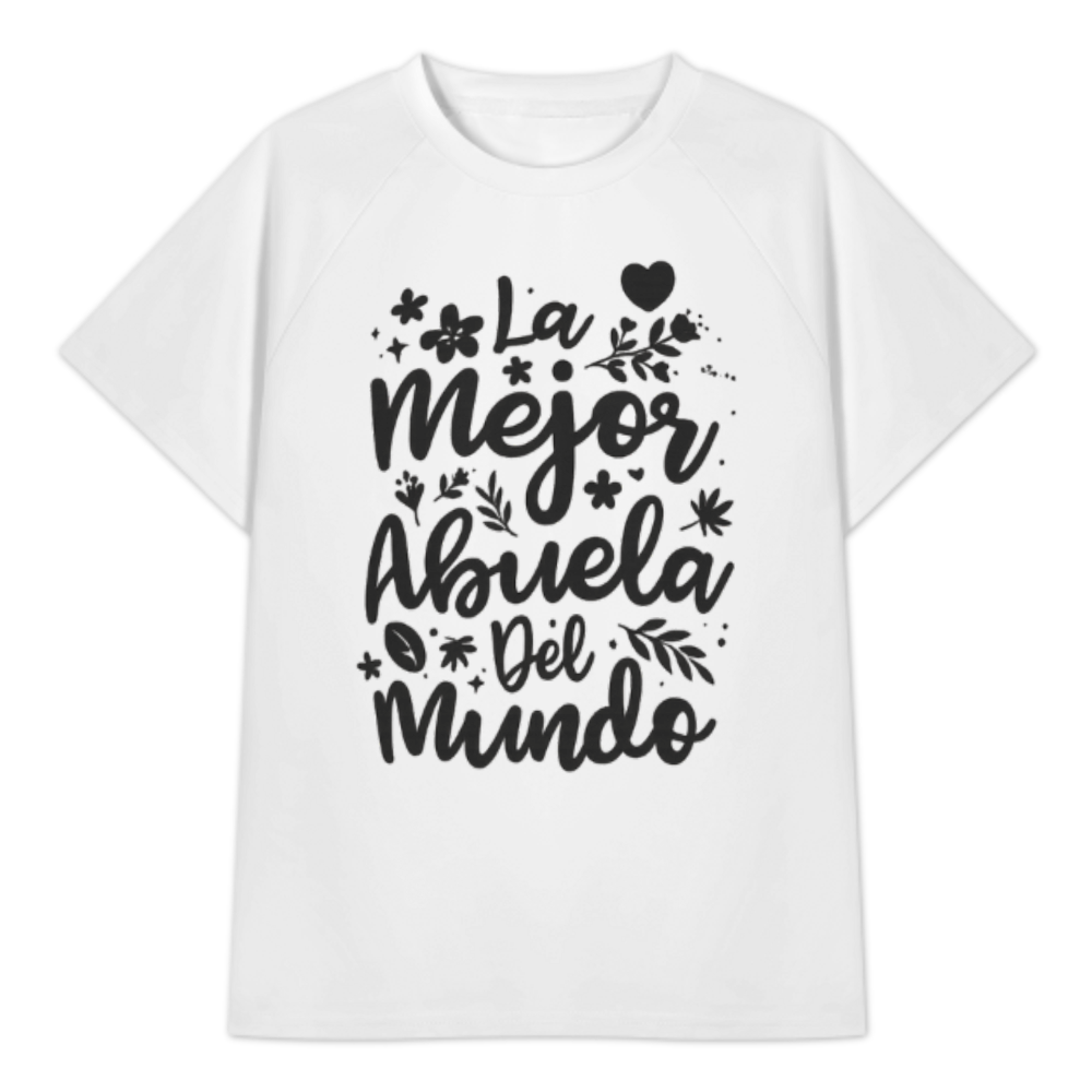 La Mejor Abuela Del Mundo Graphic T-Shirt – Cute Spanish Grandma Quote Tee(z302)