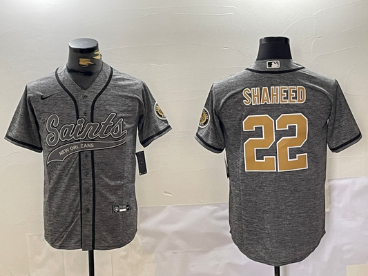 Men's New Orleans Saints Rashid Shaheed #22 Gray Player Jerseys