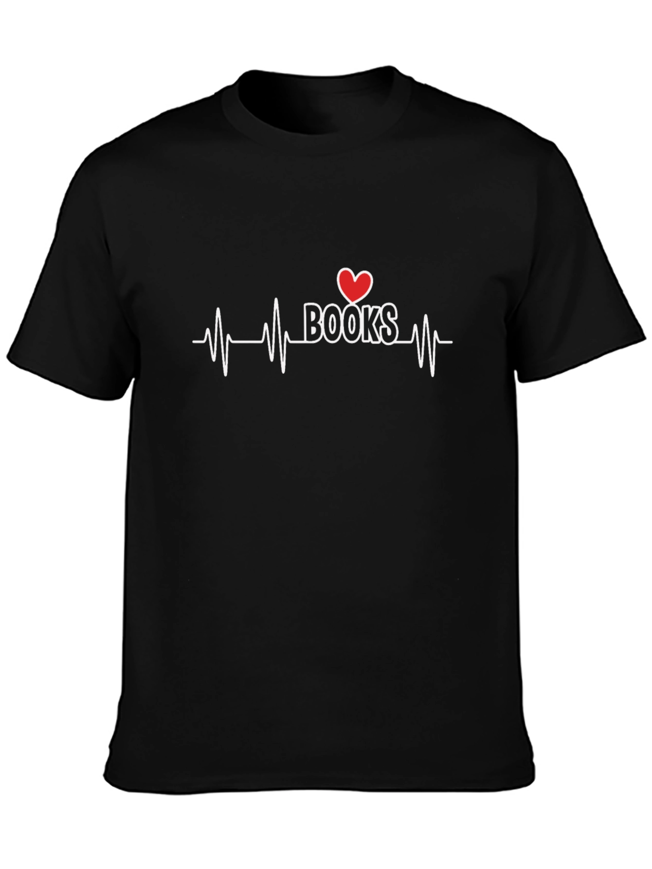 Heart Books Lifeline T-Shirt - Reading Lover Tee