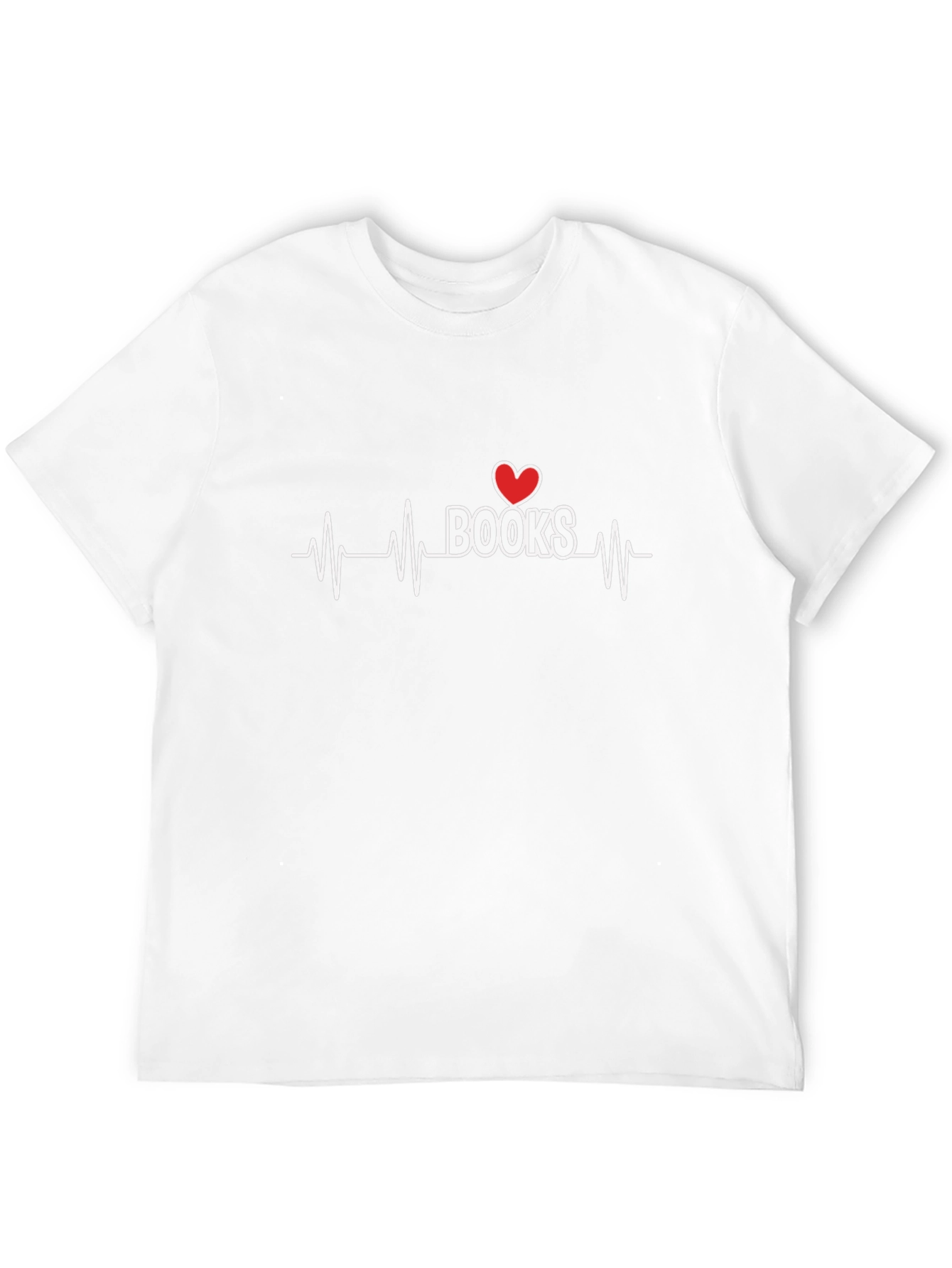 Heart Books Lifeline T-Shirt - Reading Lover Tee