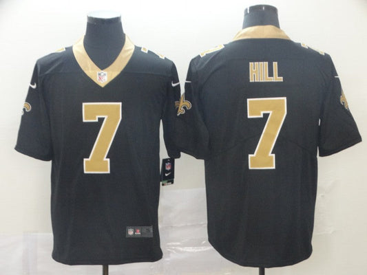 Men's New Orleans Saints Taysom Hill #7 Black Game Jerseys