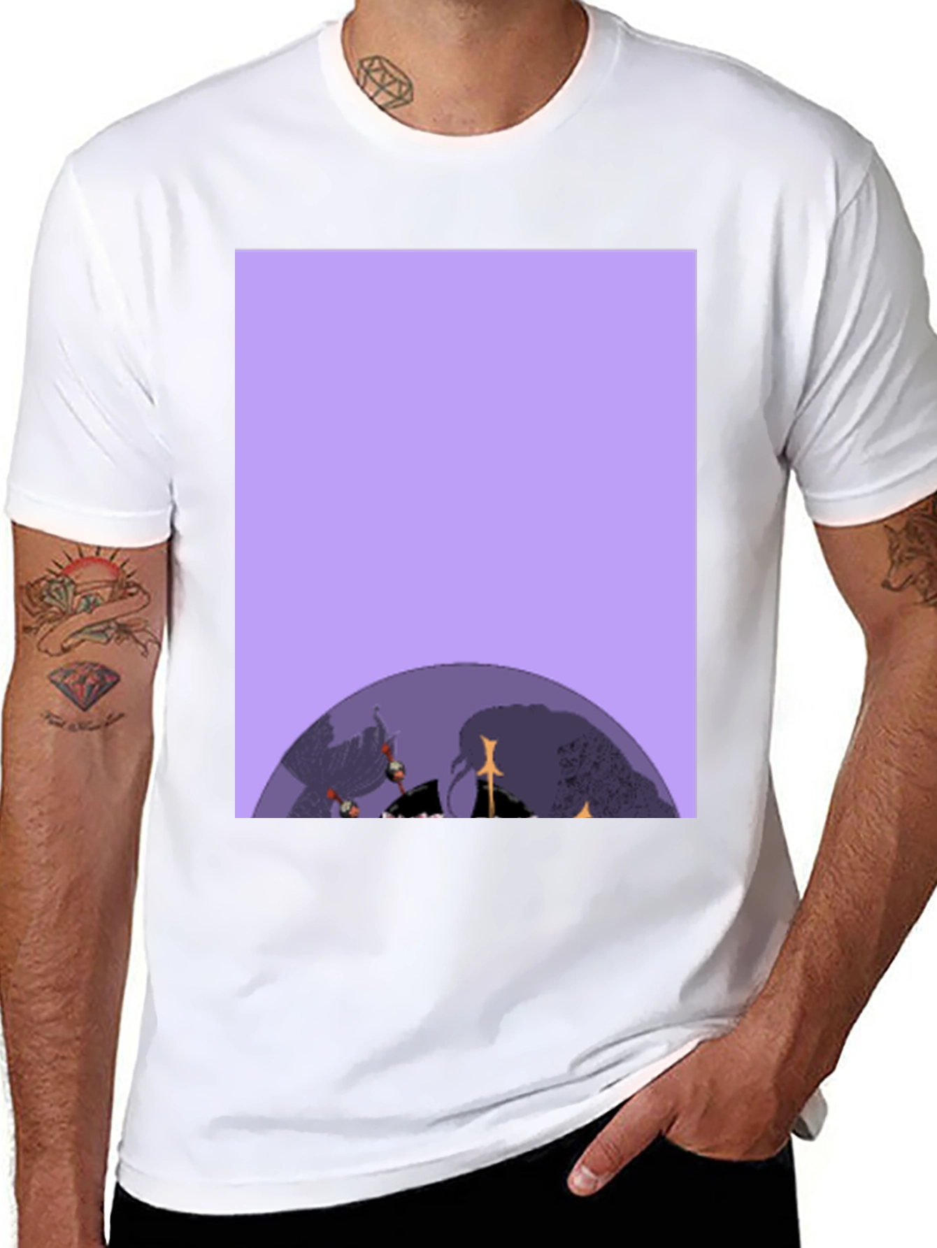 Graphic Print Black T-Shirt
