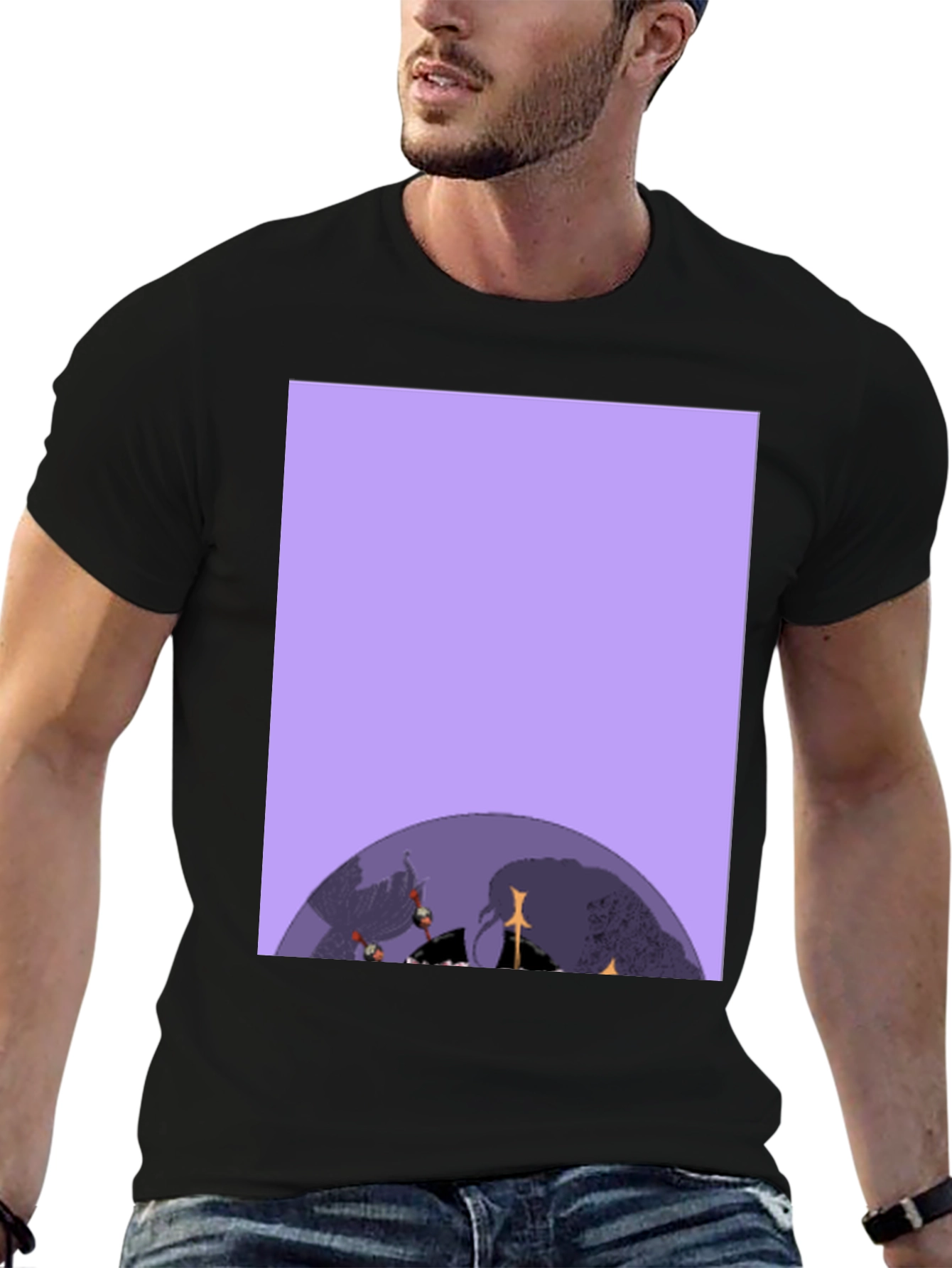 Graphic Print Black T-Shirt