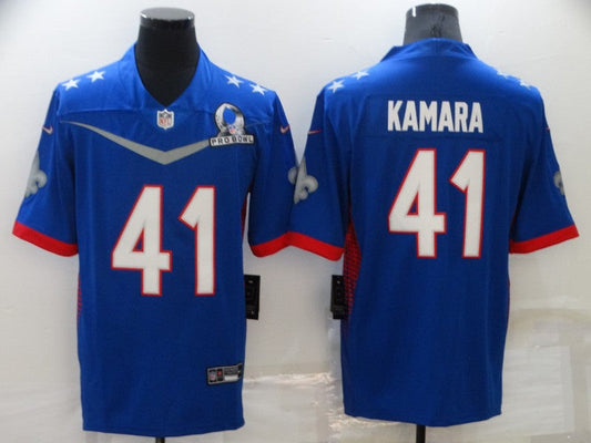 Men's New Orleans Saints Alvin Kamara #41 Blue All Star Game Jerseys