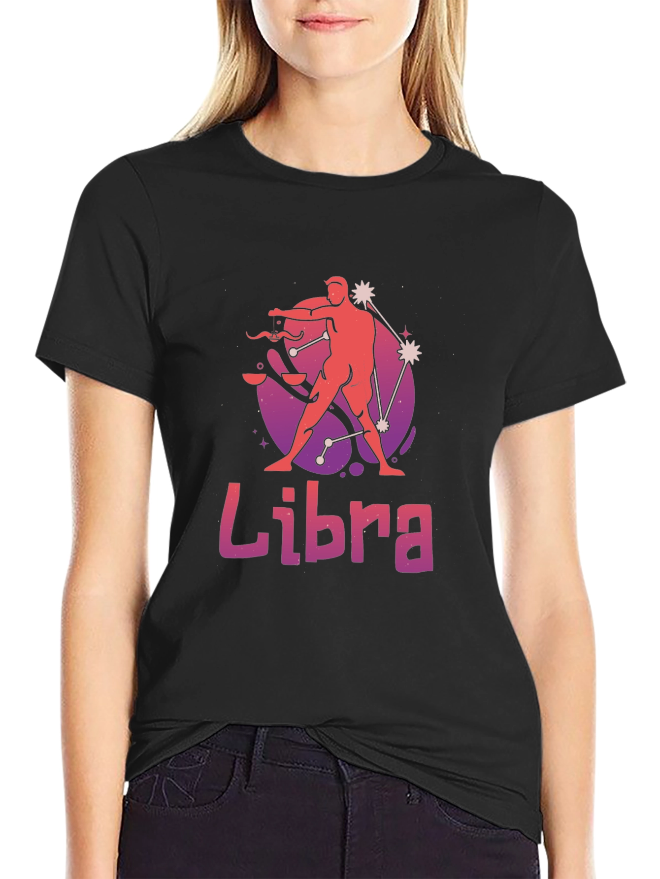 Libra Zodiac T-Shirt - Stylish Black Tee
