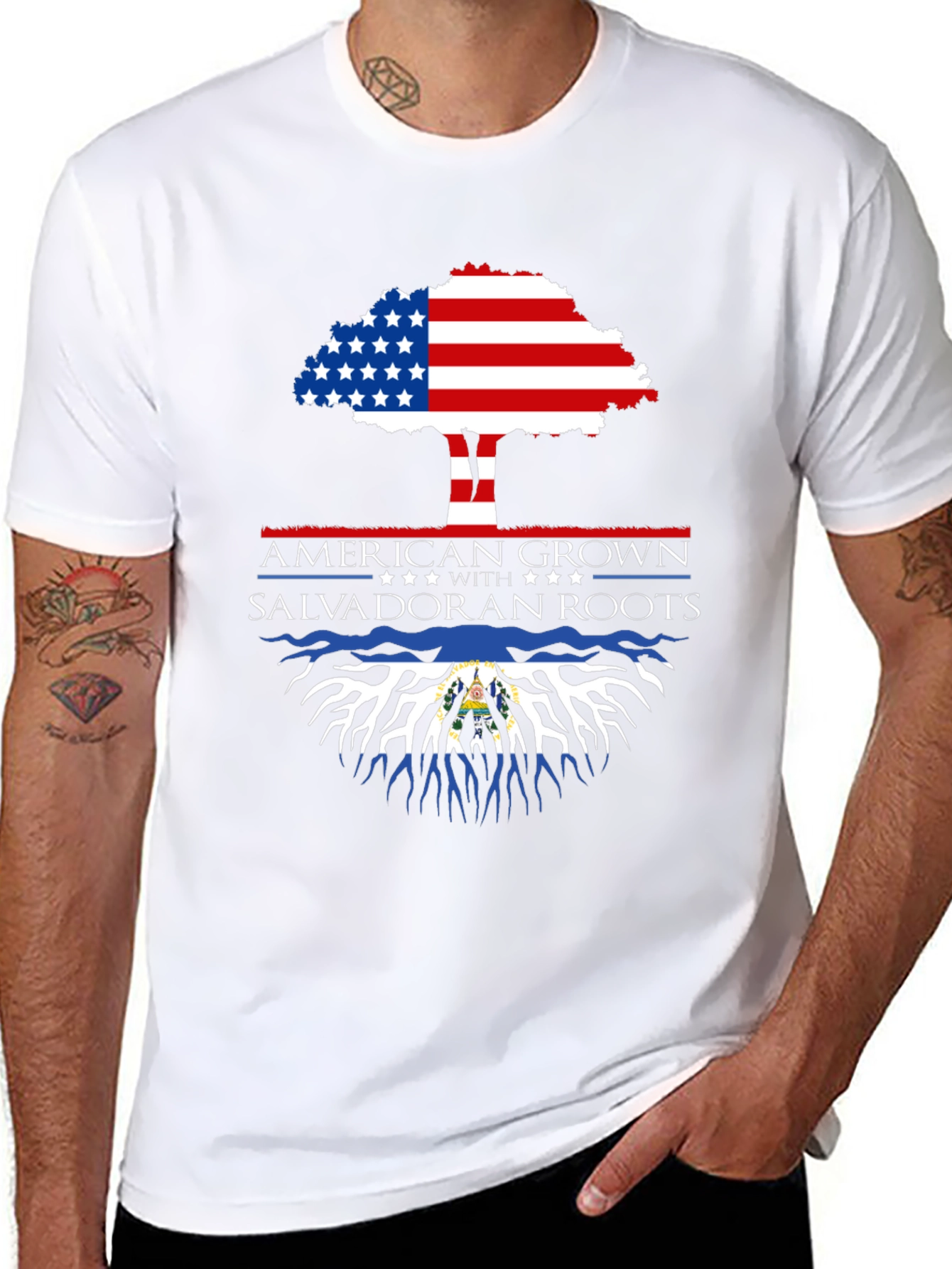 American Grown Salvadoran Roots T-Shirt