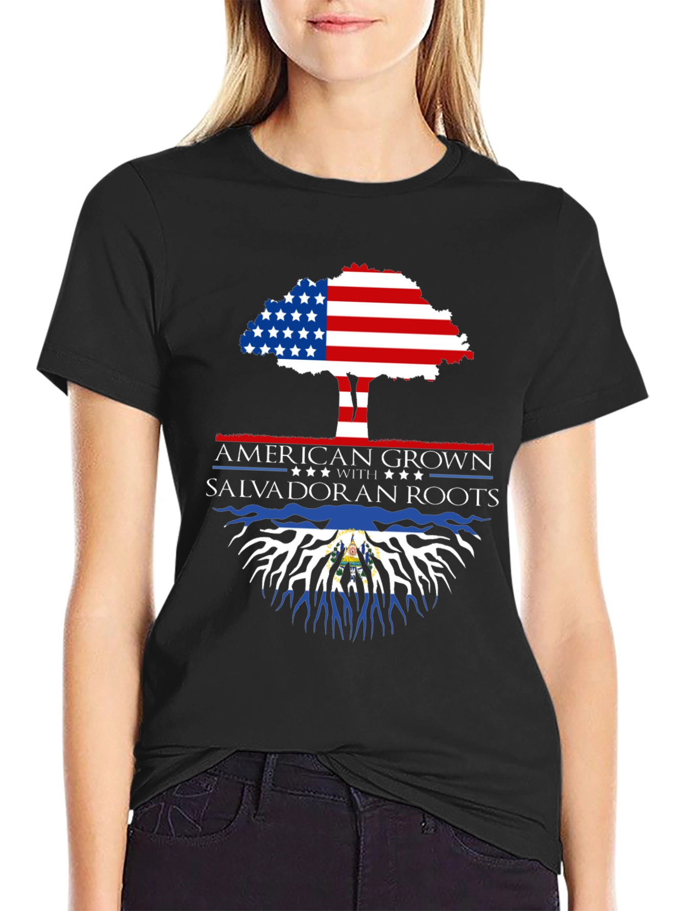 American Grown Salvadoran Roots T-Shirt
