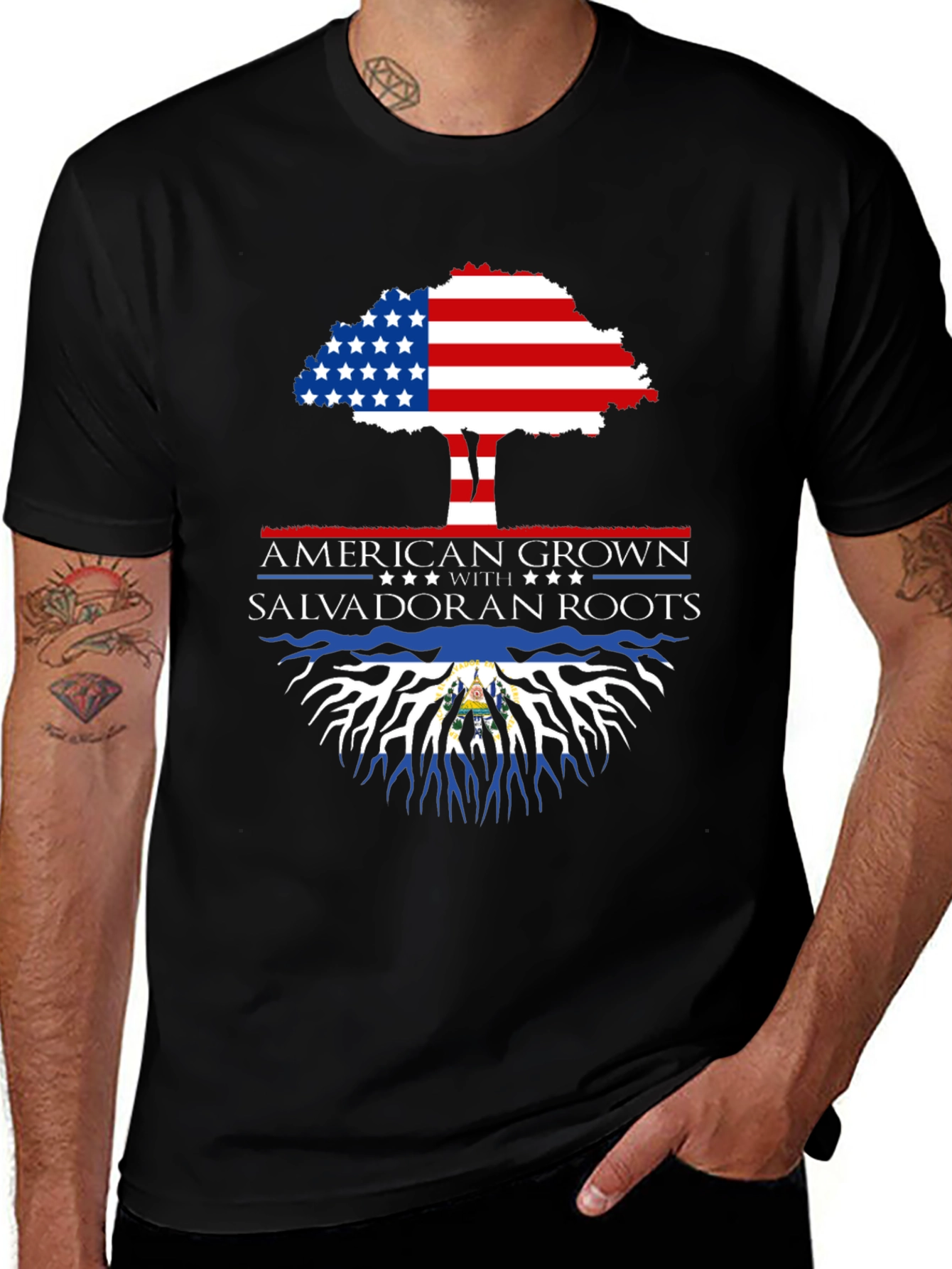 American Grown Salvadoran Roots T-Shirt