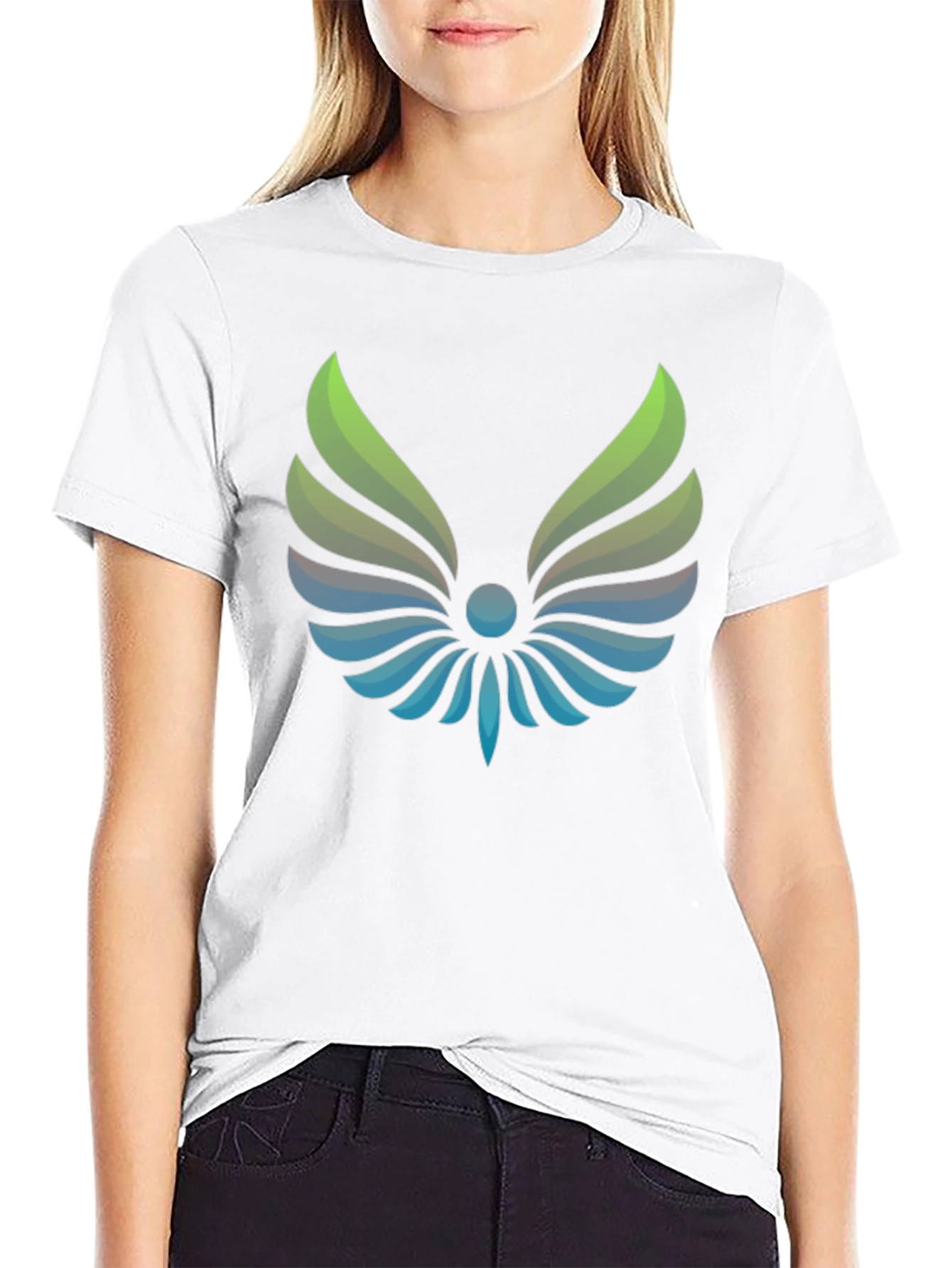 Winged Logo Black T-Shirt - Modern Graphic Tee