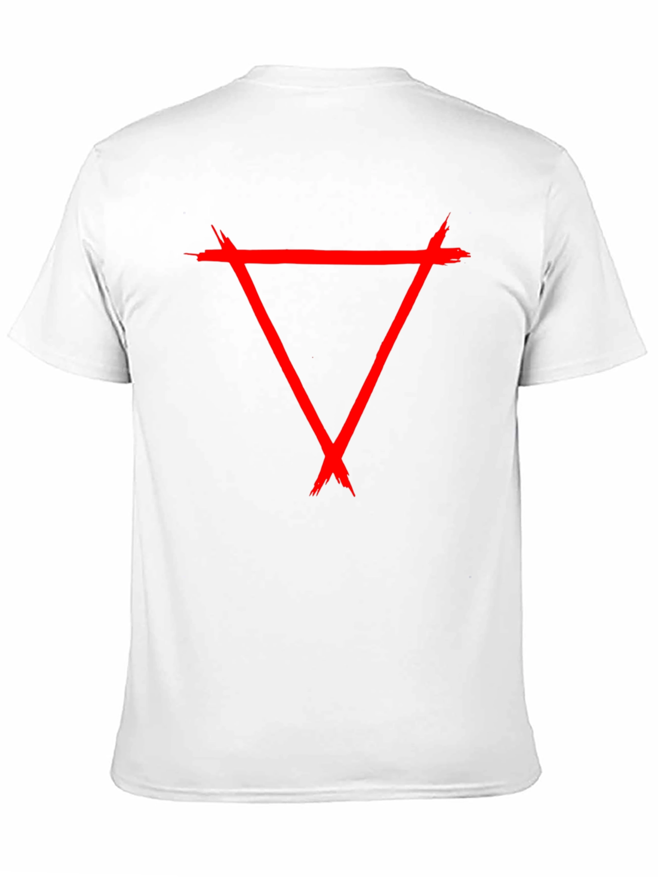 Red Triangle Graphic Black Tee