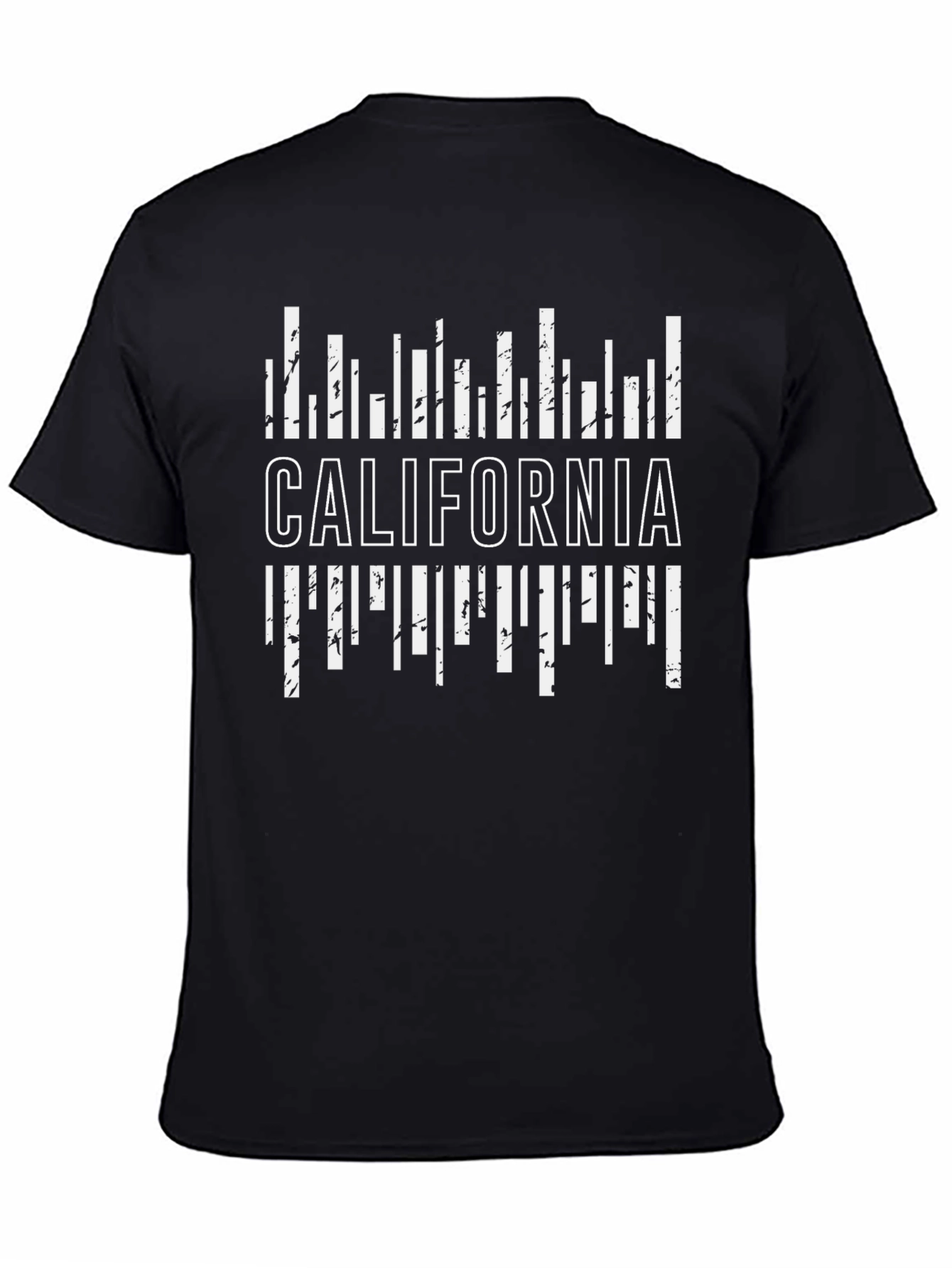 California Graphic Print Black T-Shirt