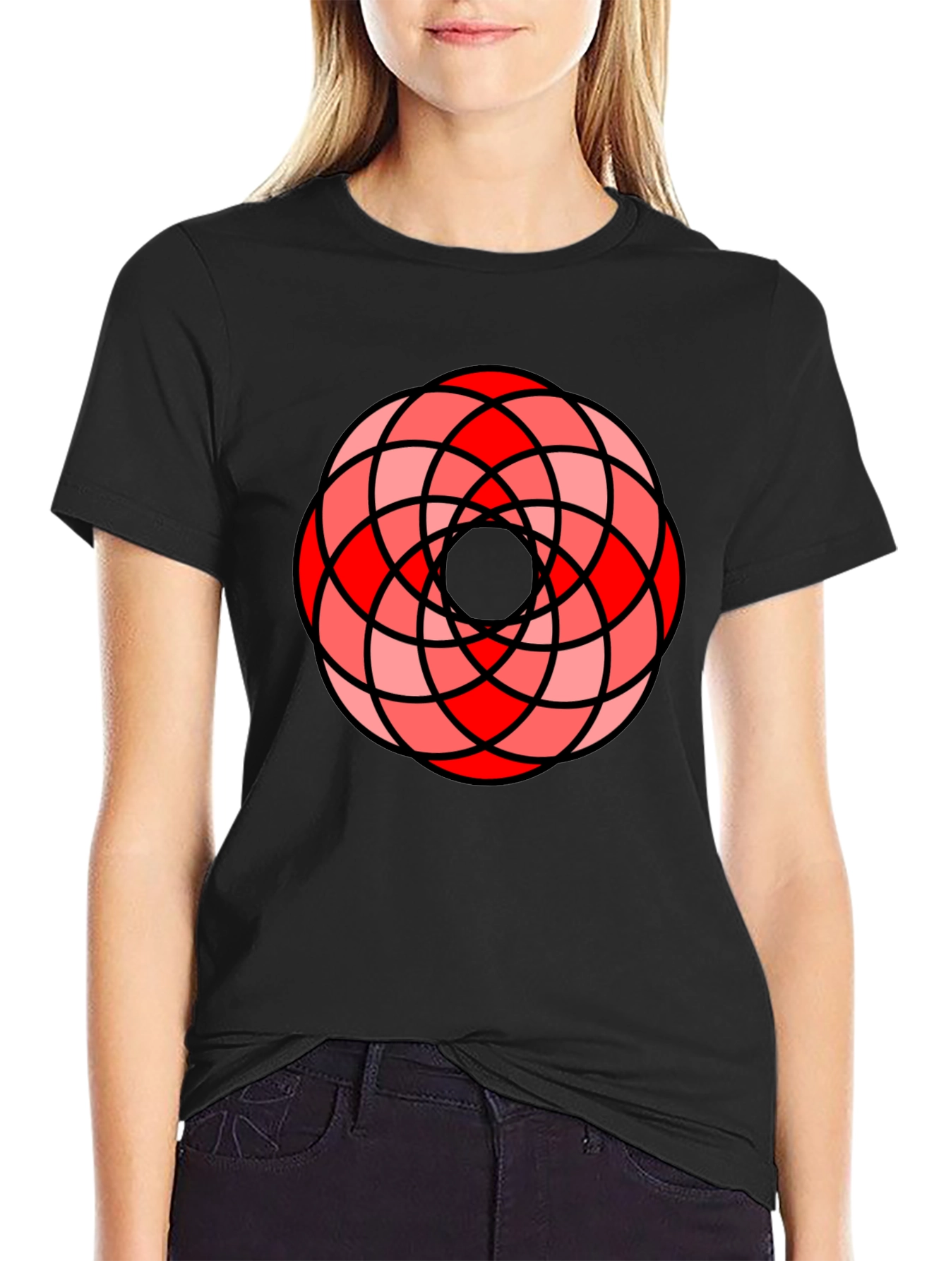Abstract Circle Pattern Graphic T-Shirt