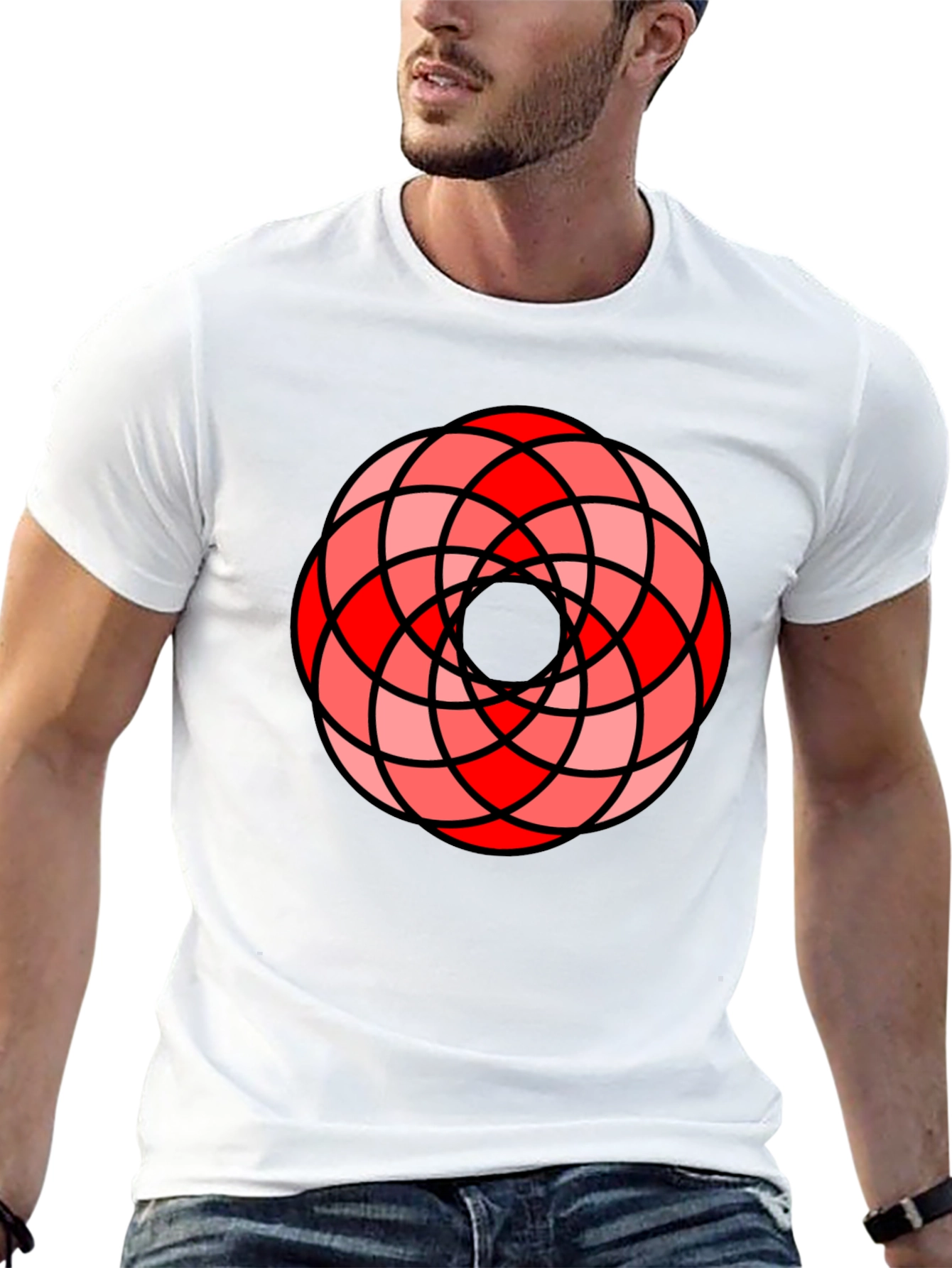 Abstract Circle Pattern Graphic T-Shirt