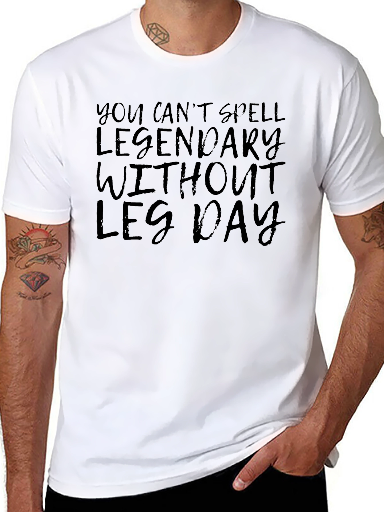 Legendary Leg Day Black Graphic Tee