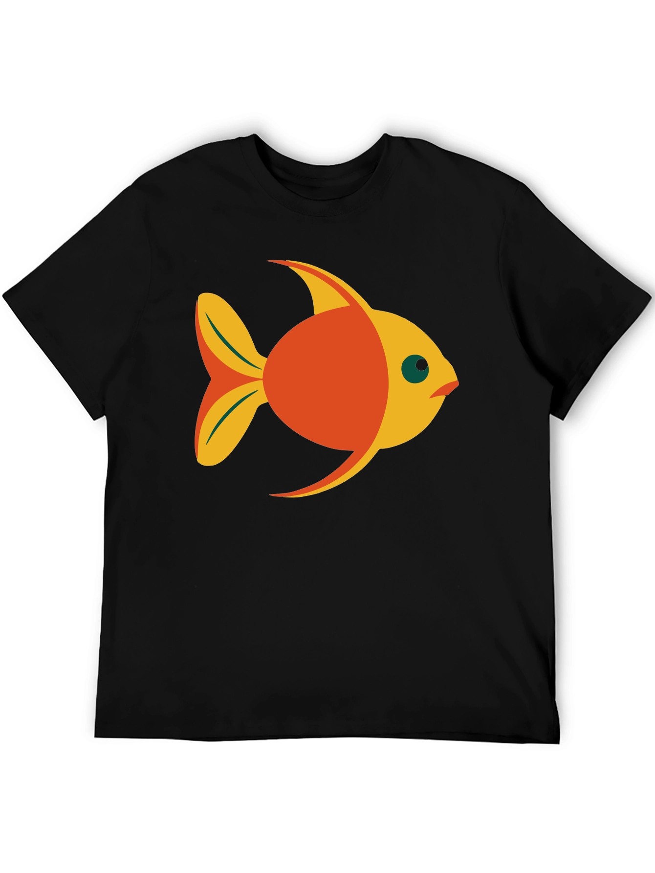 Fish Graphic Black T-Shirt - Fun Casual Wear