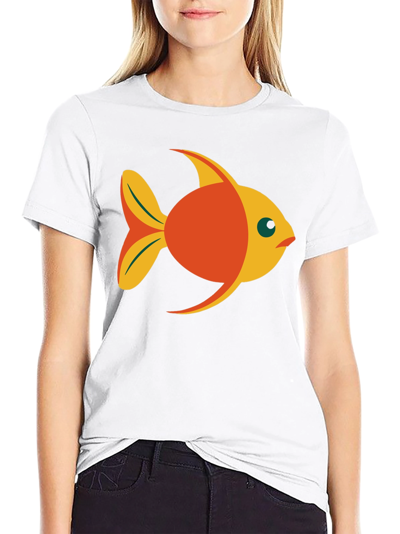 Fish Graphic Black T-Shirt - Fun Casual Wear