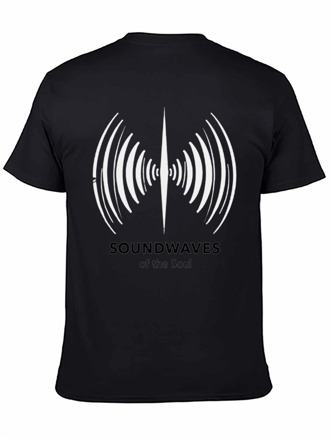 Soundwaves of the Soul Black Graphic T-Shirt