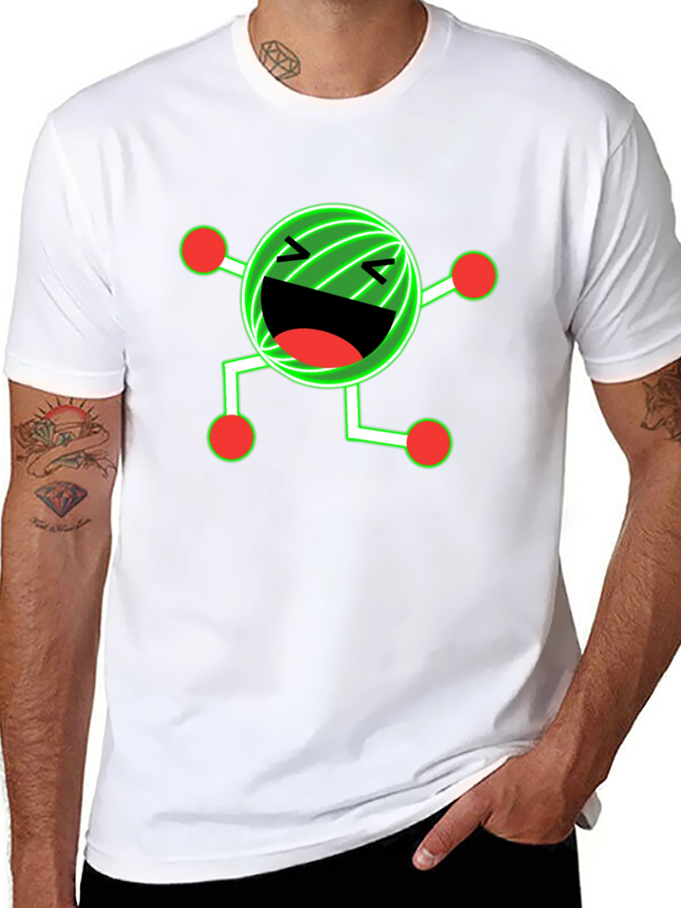 Funny Graphic Print Black T-Shirt