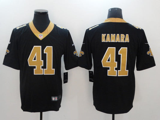 Men's New Orleans Saints Alvin Kamara #41 Black Game Jerseys