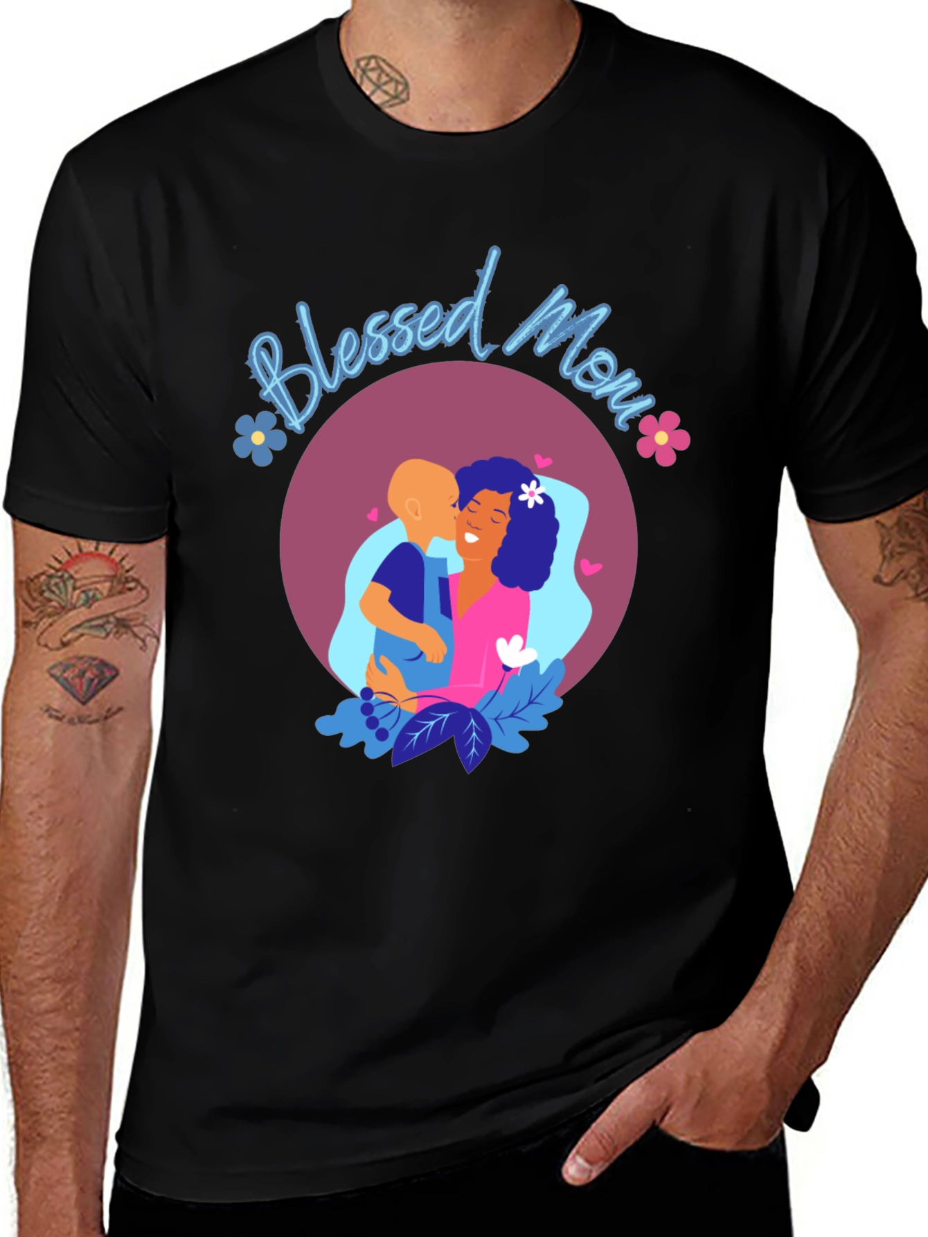 Blessed Mom Graphic T-Shirt - Stylish Mothers Day Gift