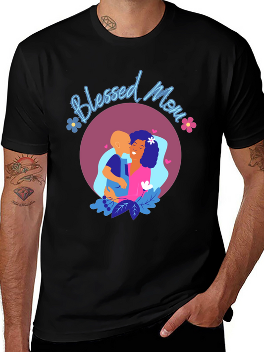 Blessed Mom Graphic T-Shirt - Stylish Mothers Day Gift