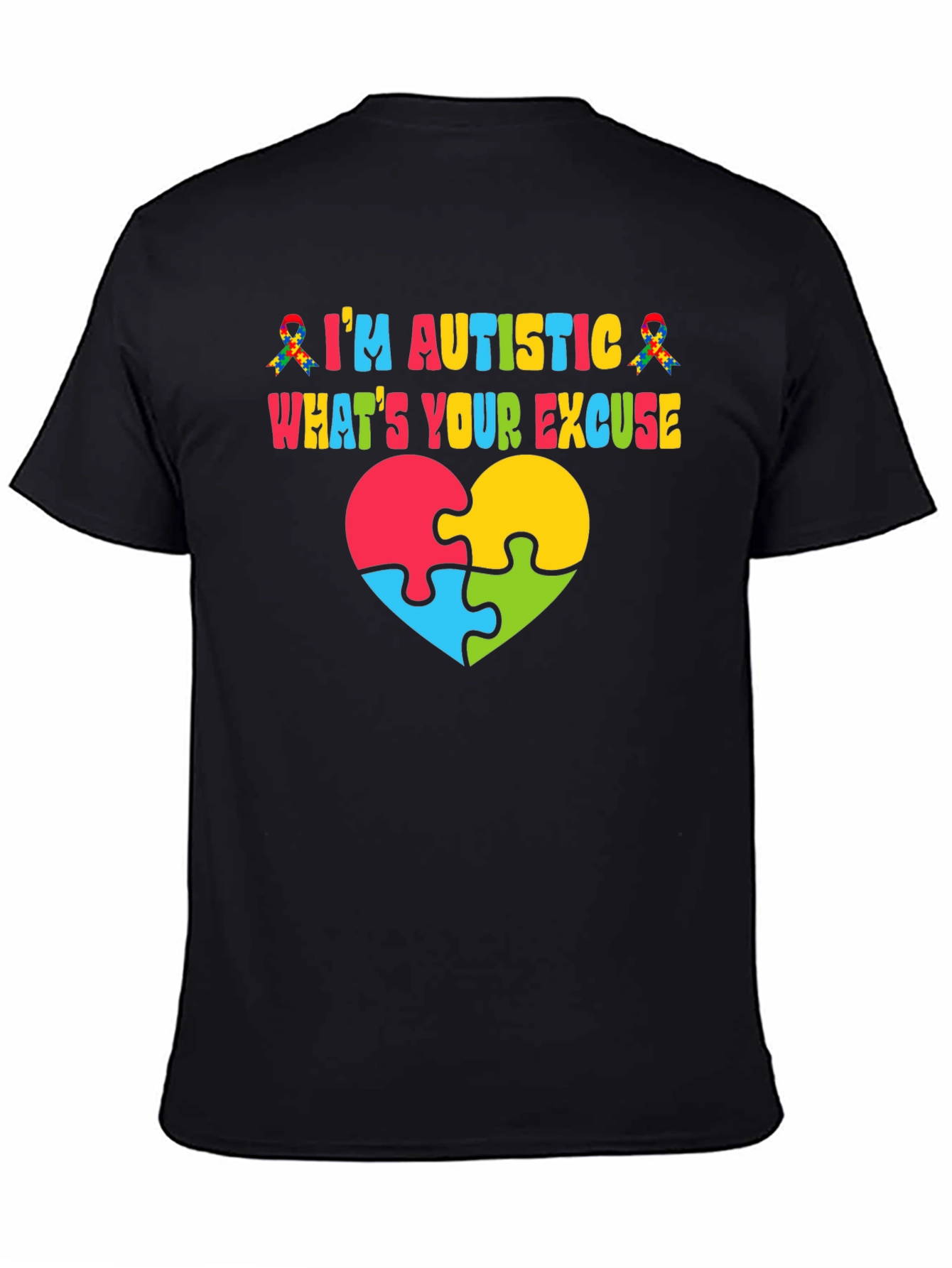 Autism Awareness T-Shirt - Puzzle Heart Design