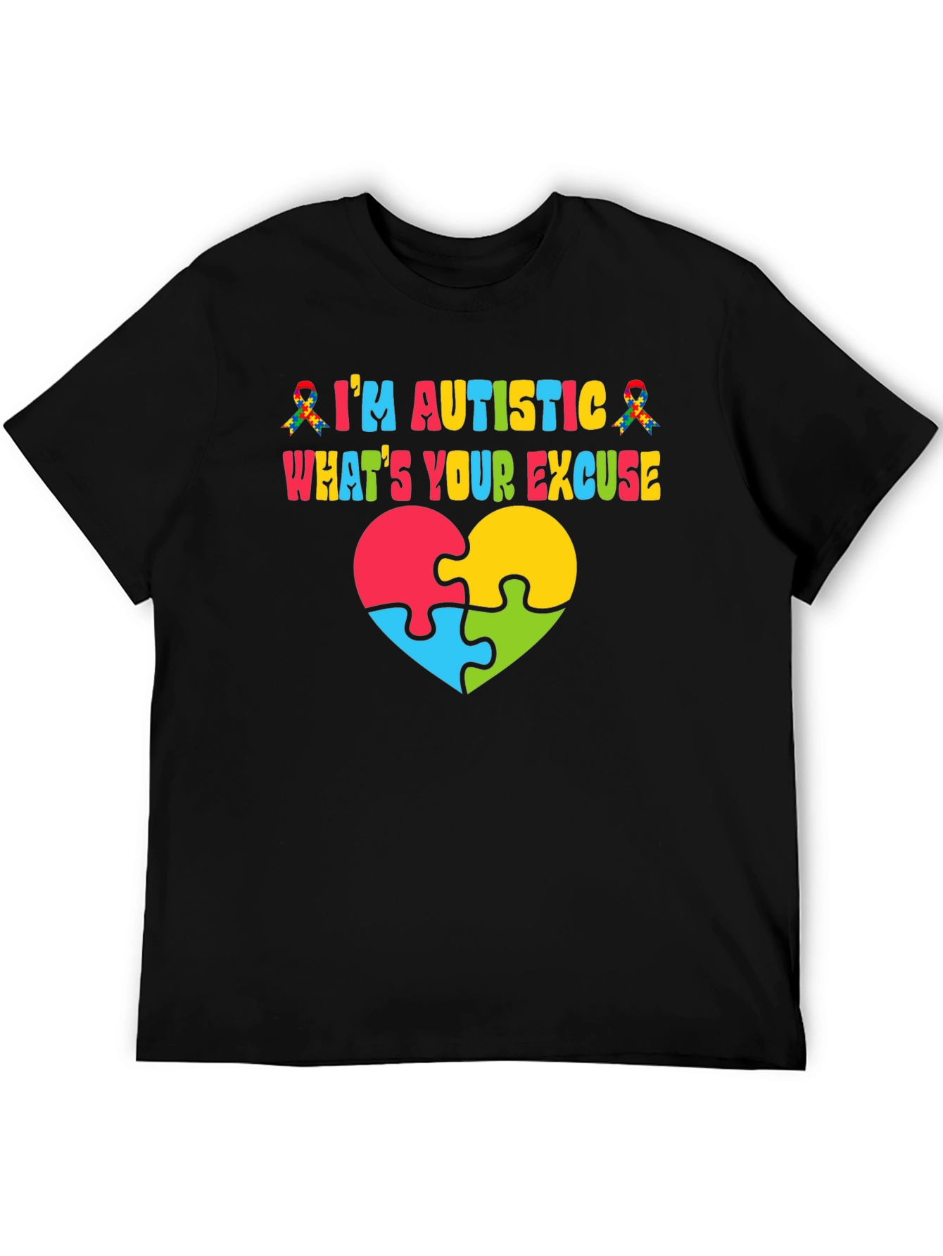 Autism Awareness T-Shirt - Puzzle Heart Design