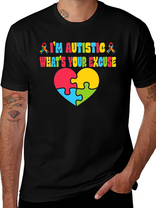 Autism Awareness T-Shirt - Puzzle Heart Design