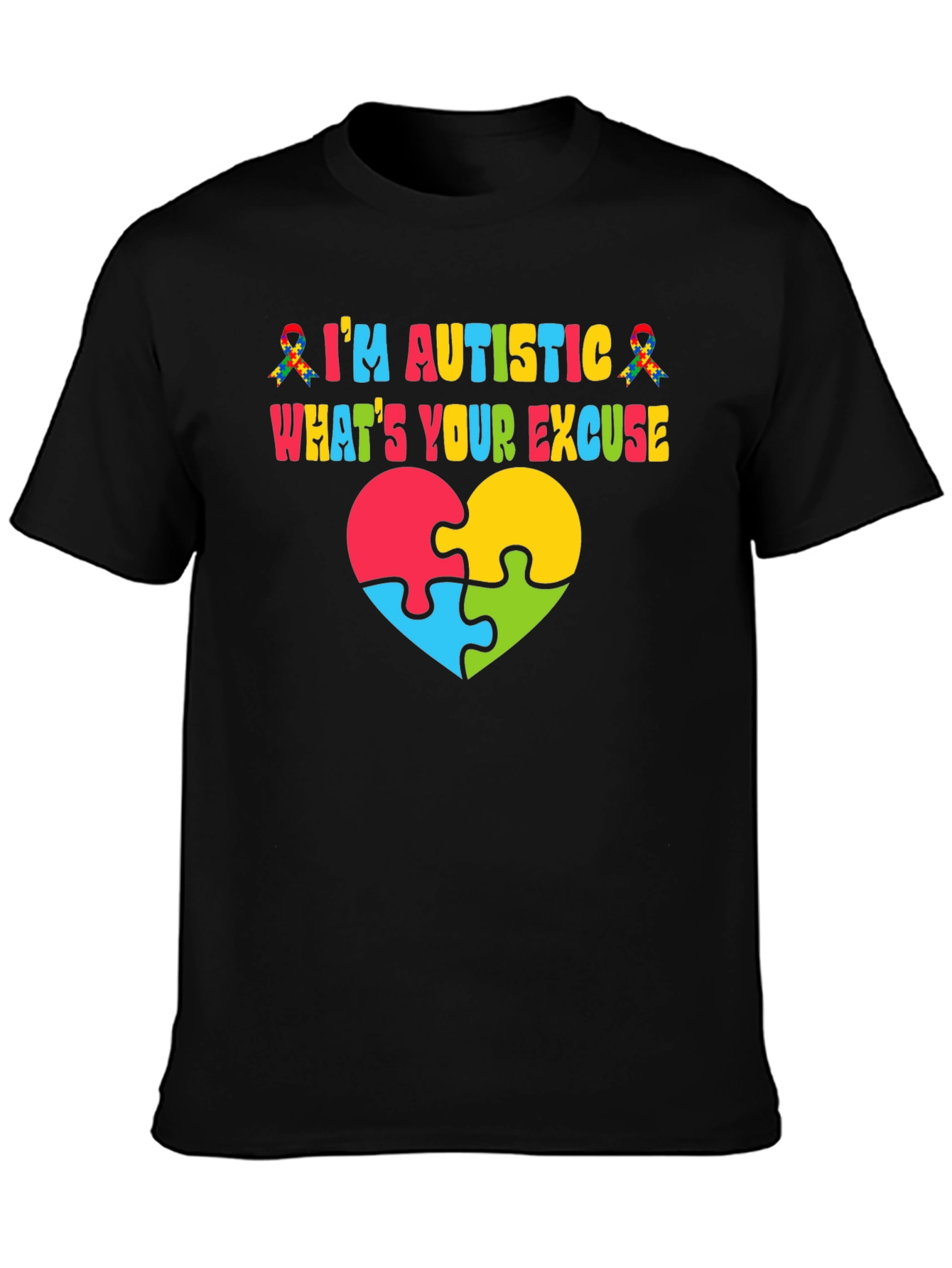 Autism Awareness T-Shirt - Puzzle Heart Design