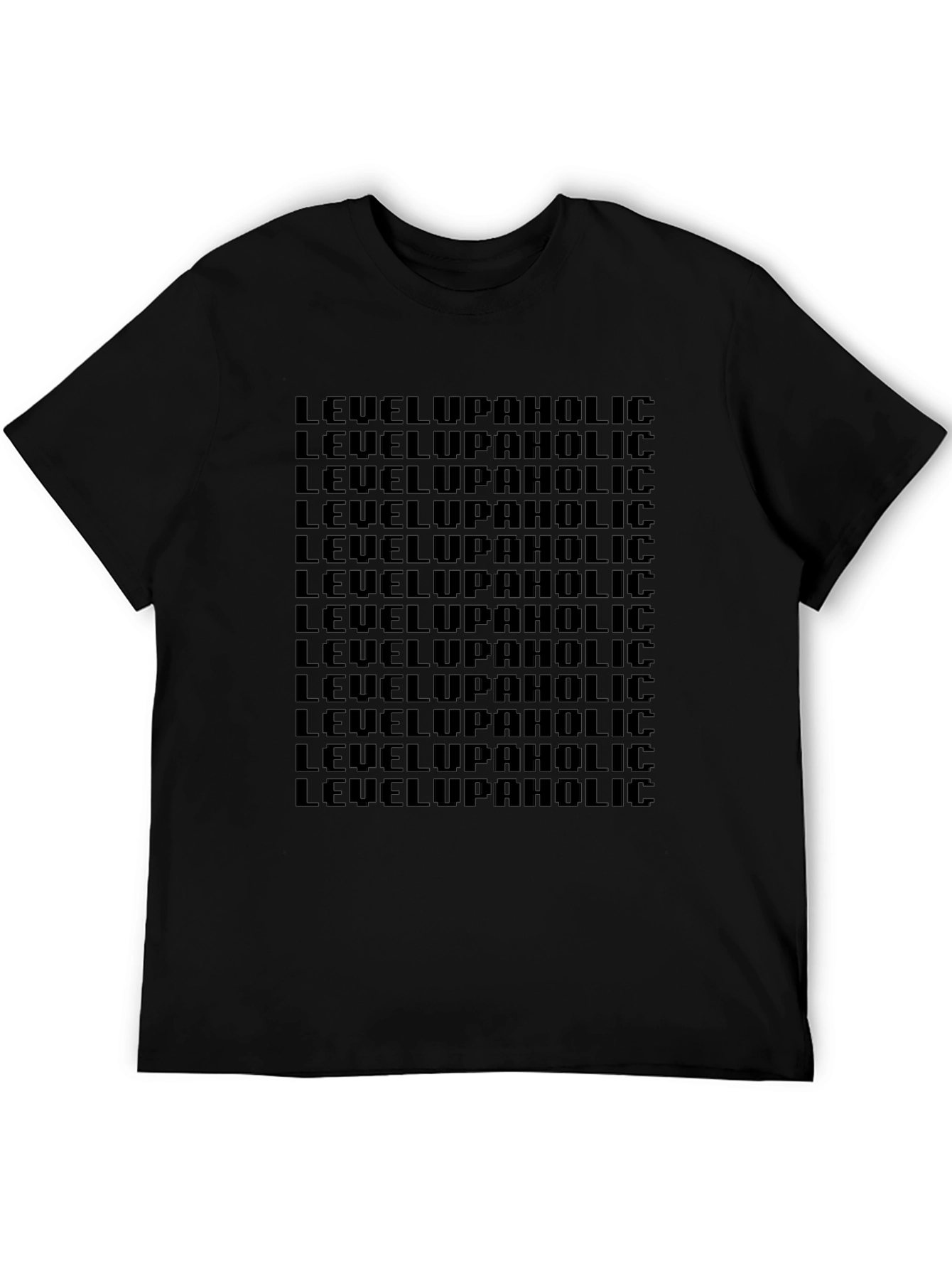 Level Upaholic Black Graphic Tee
