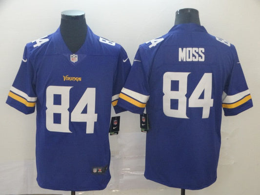 Men's Minnesota Vikings Randy Moss #84 Purple Game Jerseys