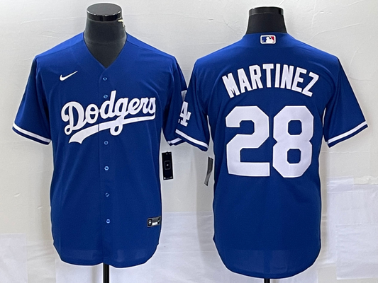 Men's Los Angeles Dodgers J.D. Martinez #28 Blue Replica Baseball Jerseys