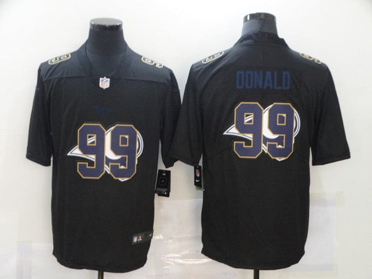 Men's Los Angeles Rams Aaron Donald #99 Black Authentic Game Jerseys