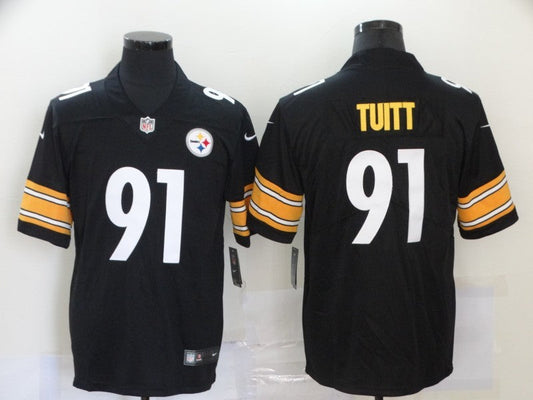 Men's Pittsburgh Steelers Stephon Tuitt #91 Black Game Jerseys