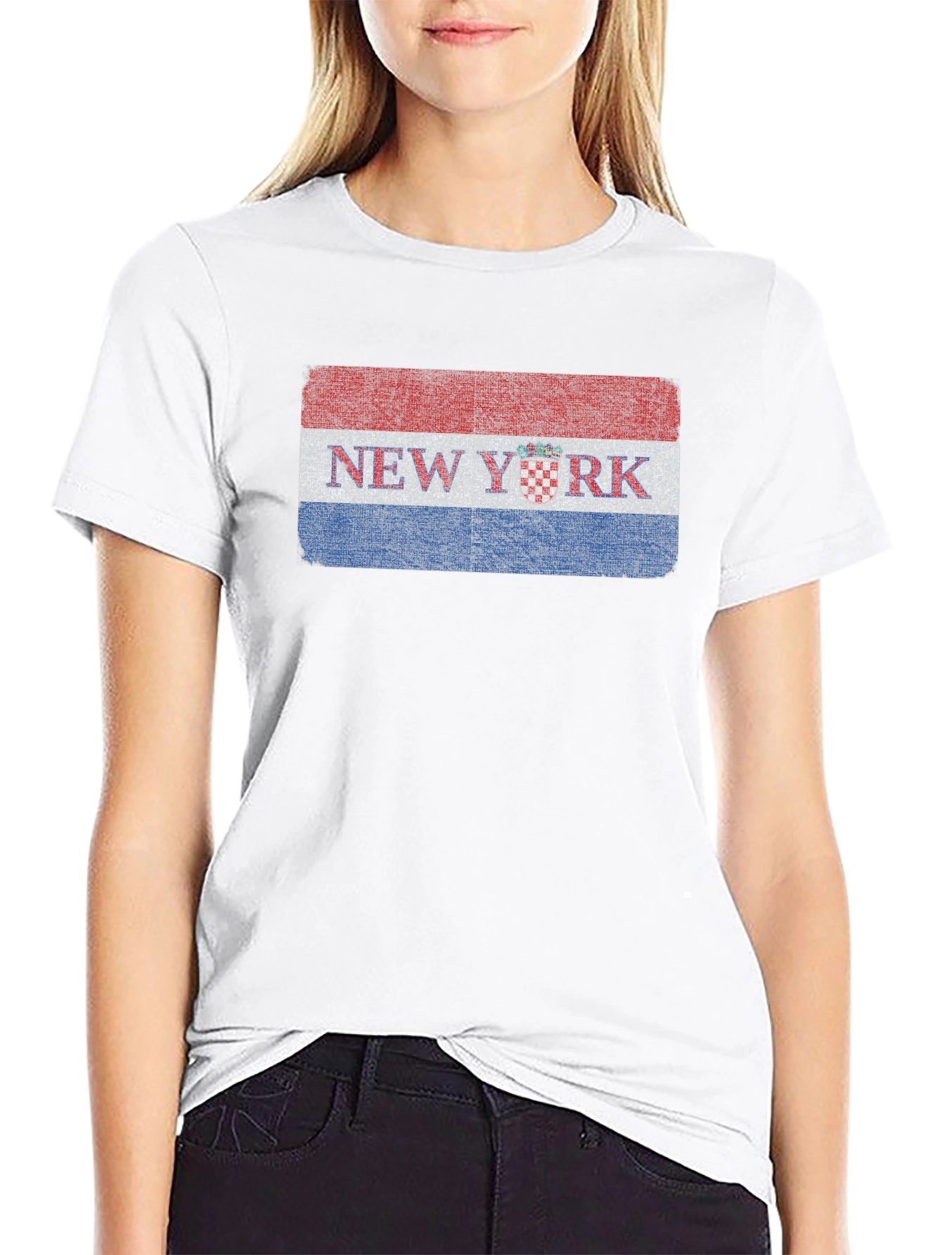 New York Croatian Flag Graphic T-Shirt