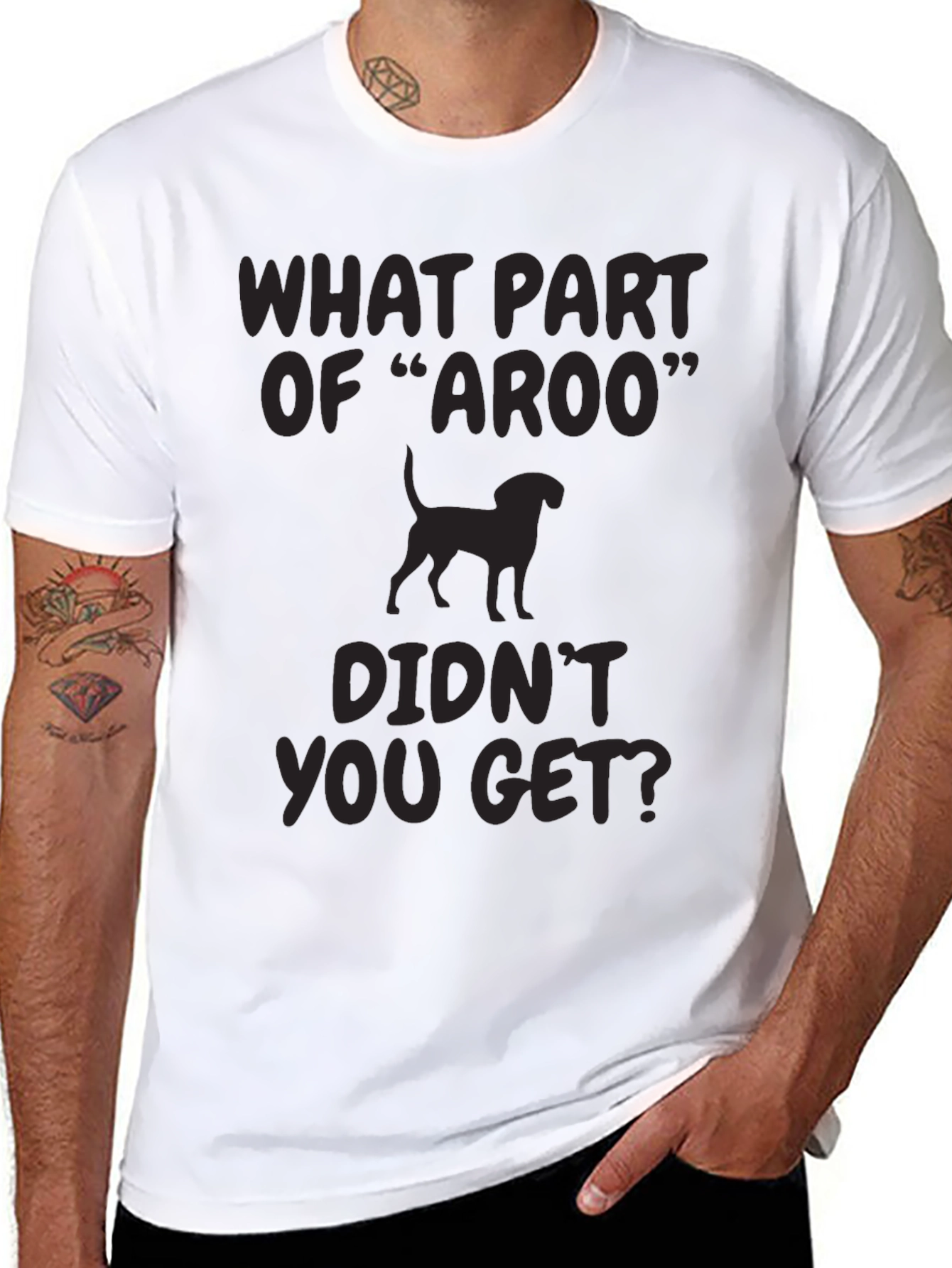 Aroo Dog T-Shirt - Funny Hound Design
