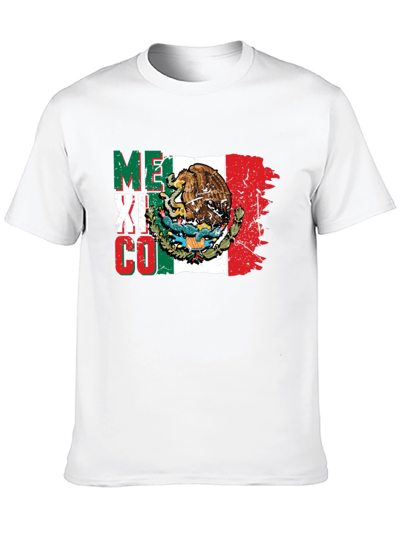 Mexico Flag Eagle T-Shirt - Black